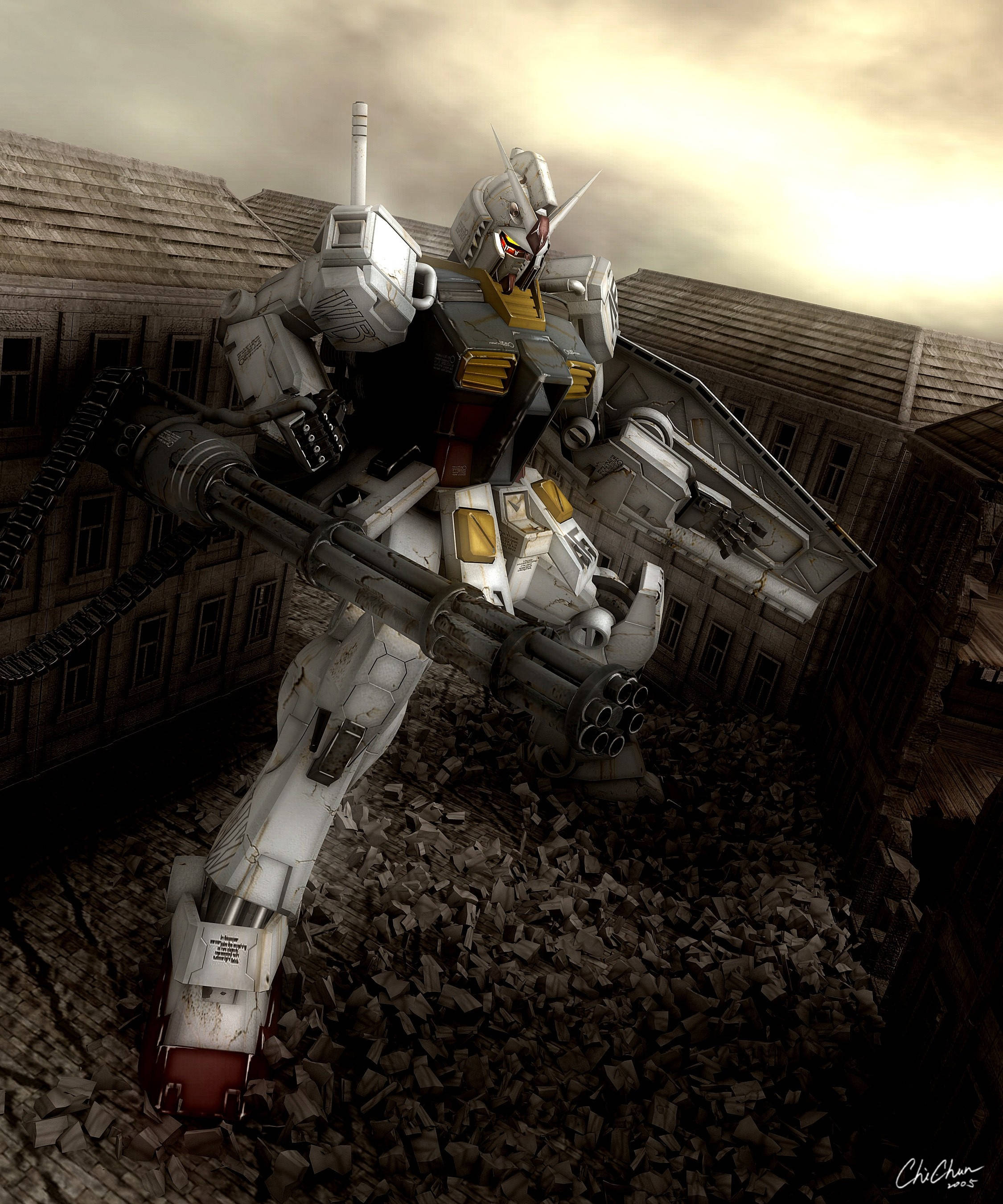 Realistisen näköinen Mobile Suit Gundam Taustakuvat