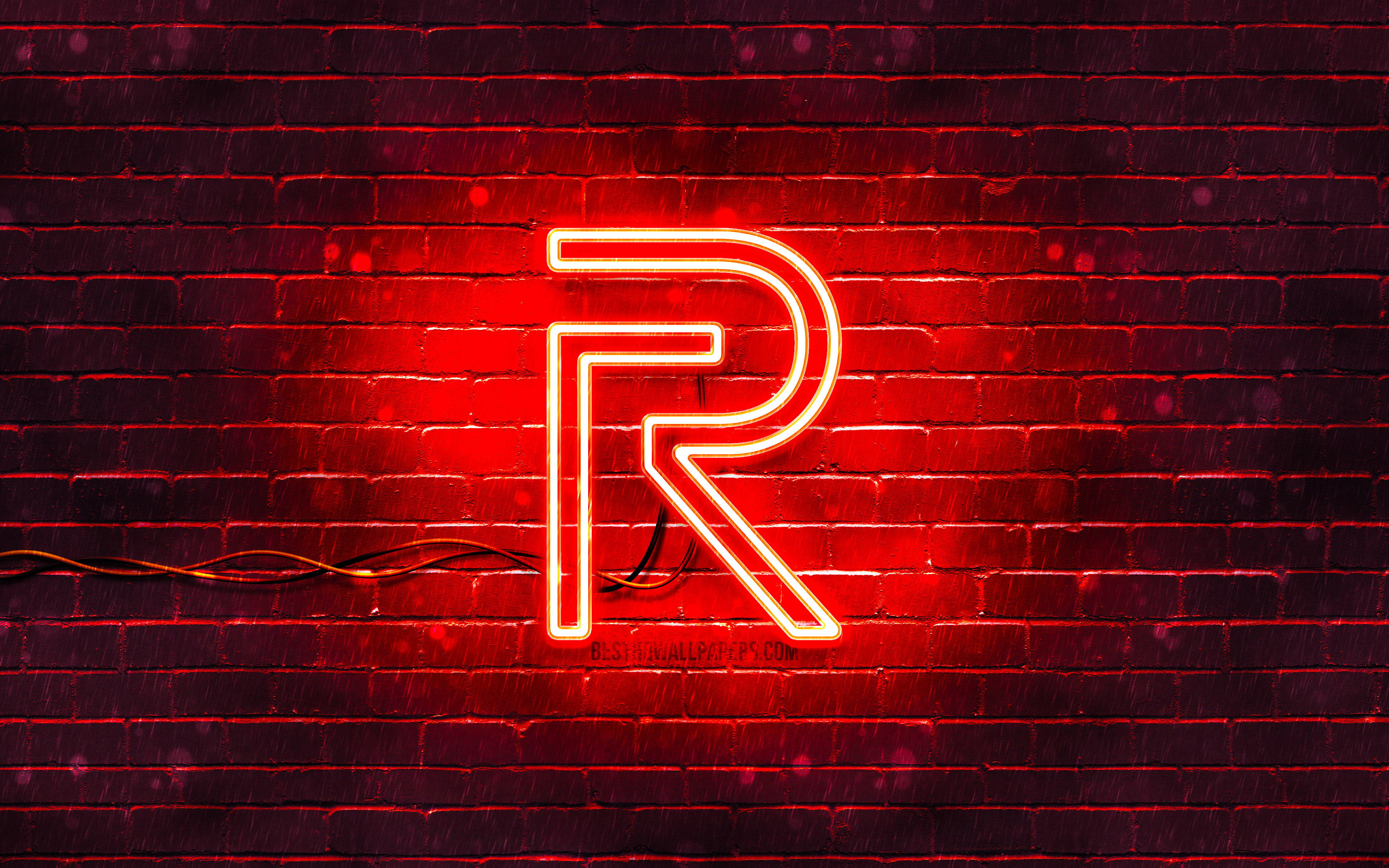 Realme-logo neonkyltti punainen Taustakuvat