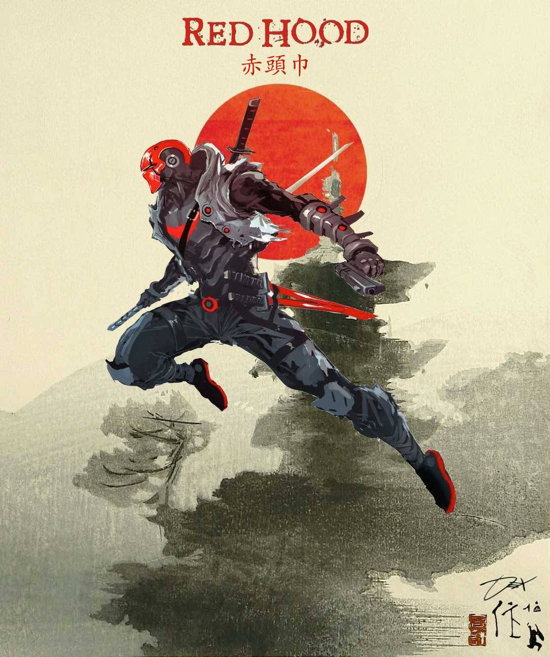 Red Hood japanilaistyylinen Taustakuvat