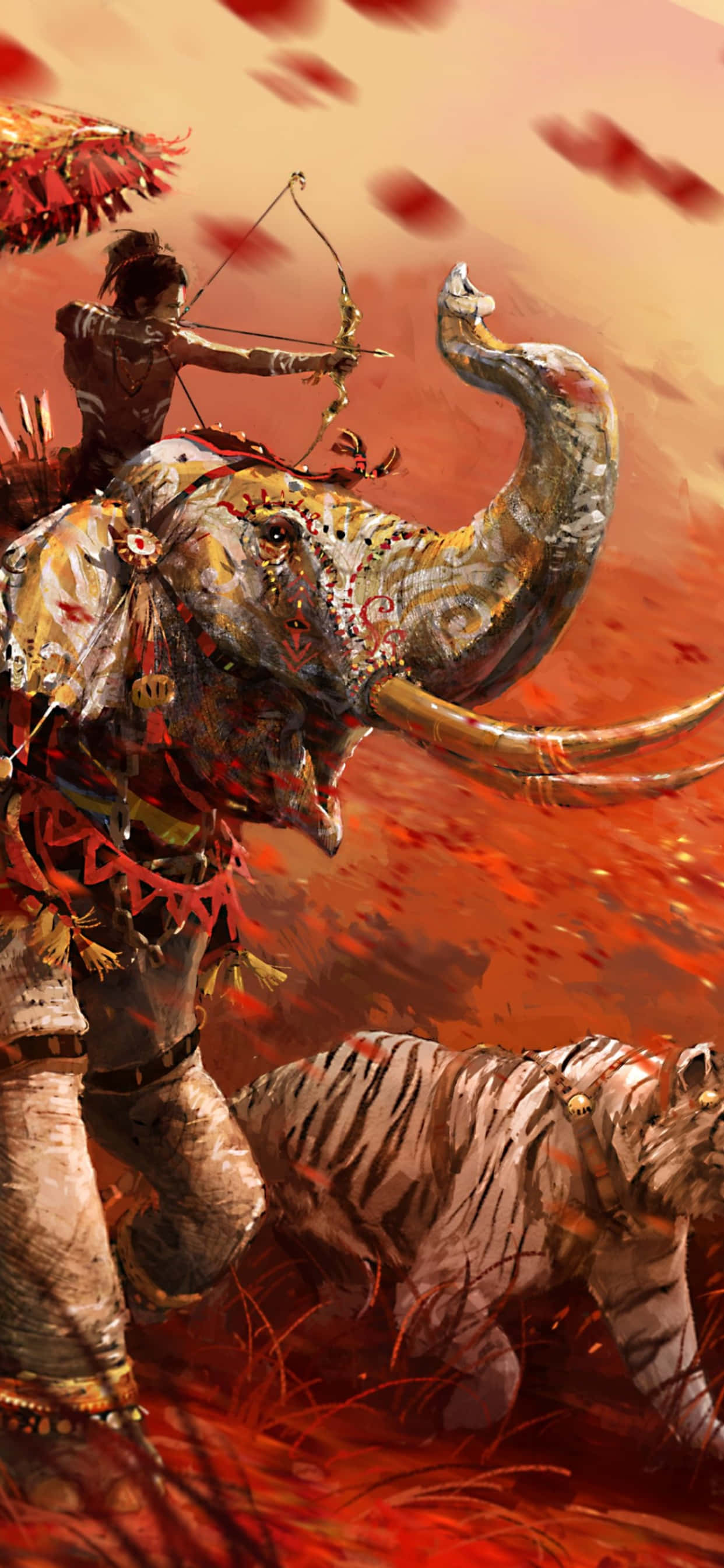 Repi viidakkoa Far Cry 4:ssä iPhone Xs Maxilla. Taustakuvat