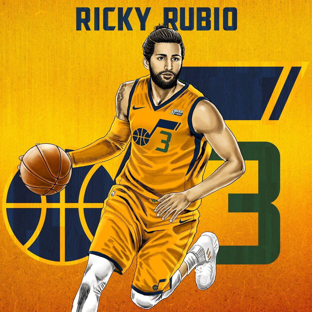 Ricky Rubio digitaalinen piirros Taustakuvat