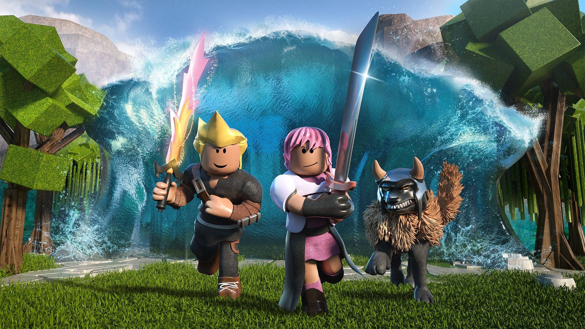 Roblox-hahmojen hyökkäys Taustakuvat