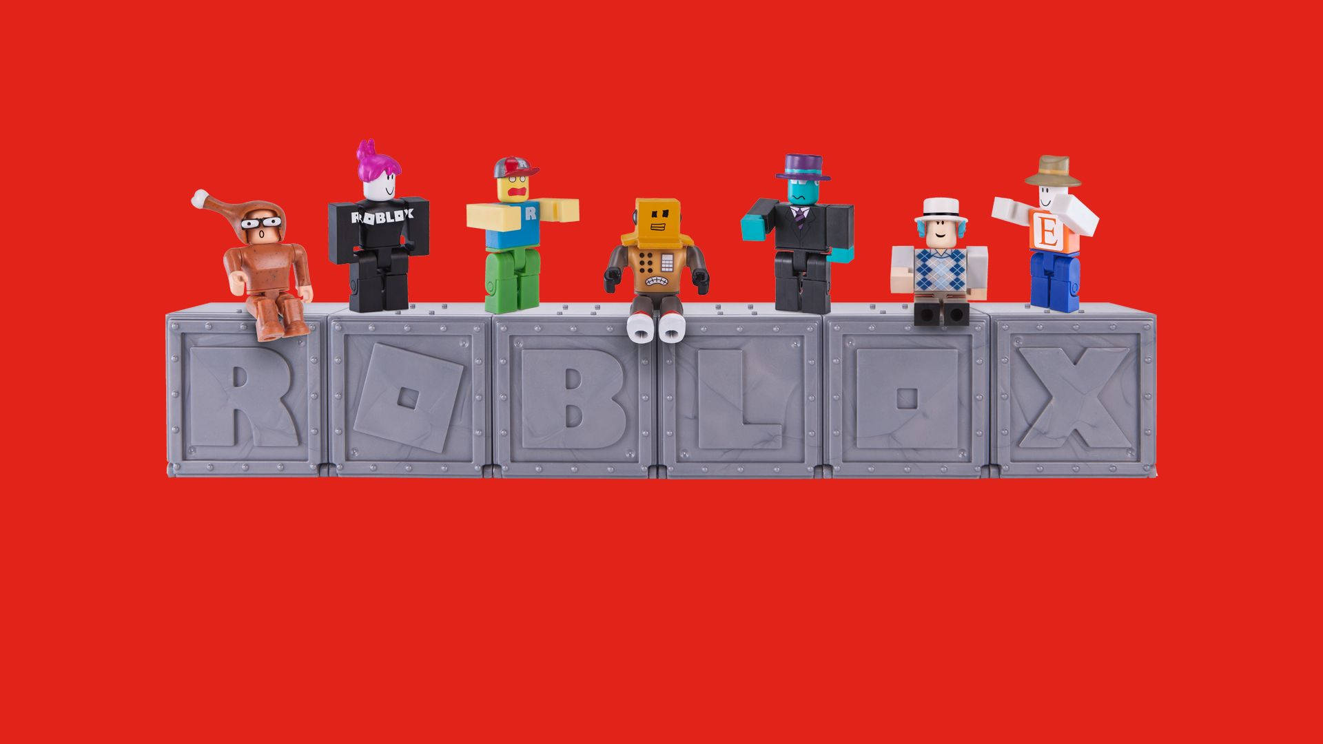 Upea HD-taustakuva Lego-hahmosta Roblox-pelissä.