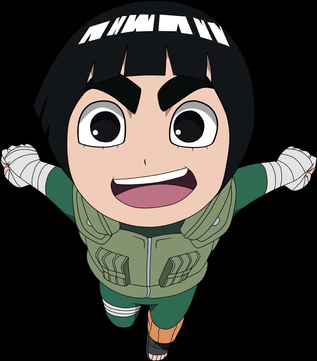 Rock Lee Animehahmo Iloinen Asento Taustakuvat