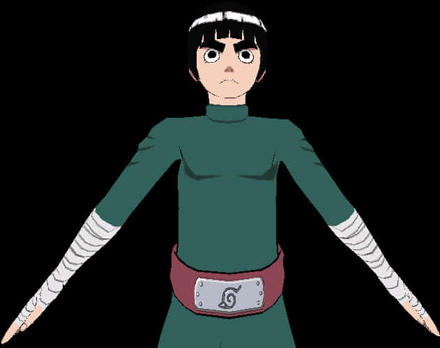 Rock Lee seisoo itsevarmana Taustakuvat