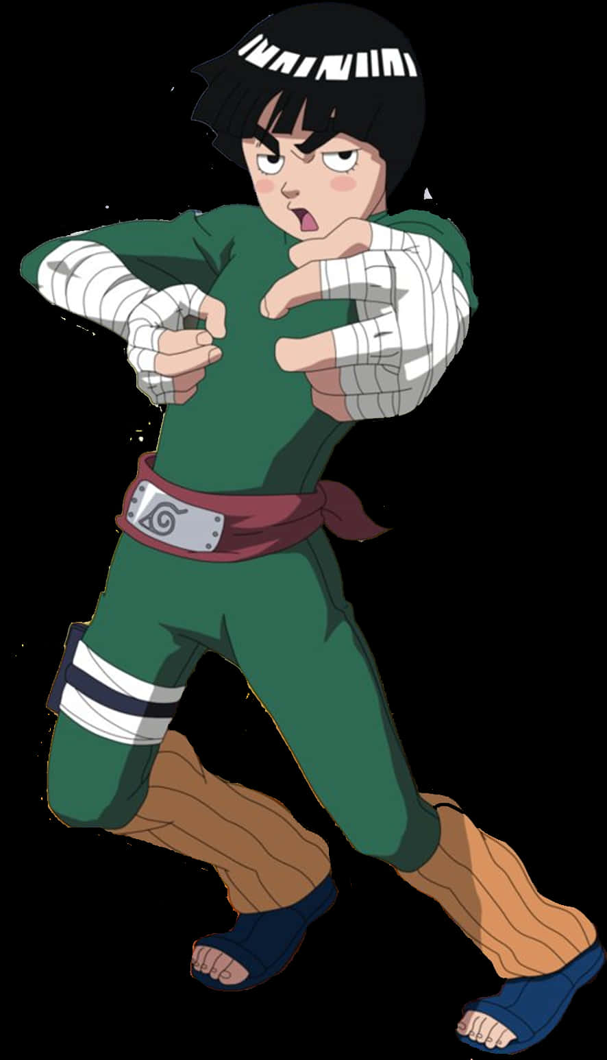Rock Lee taisteluvalmiina Taustakuvat