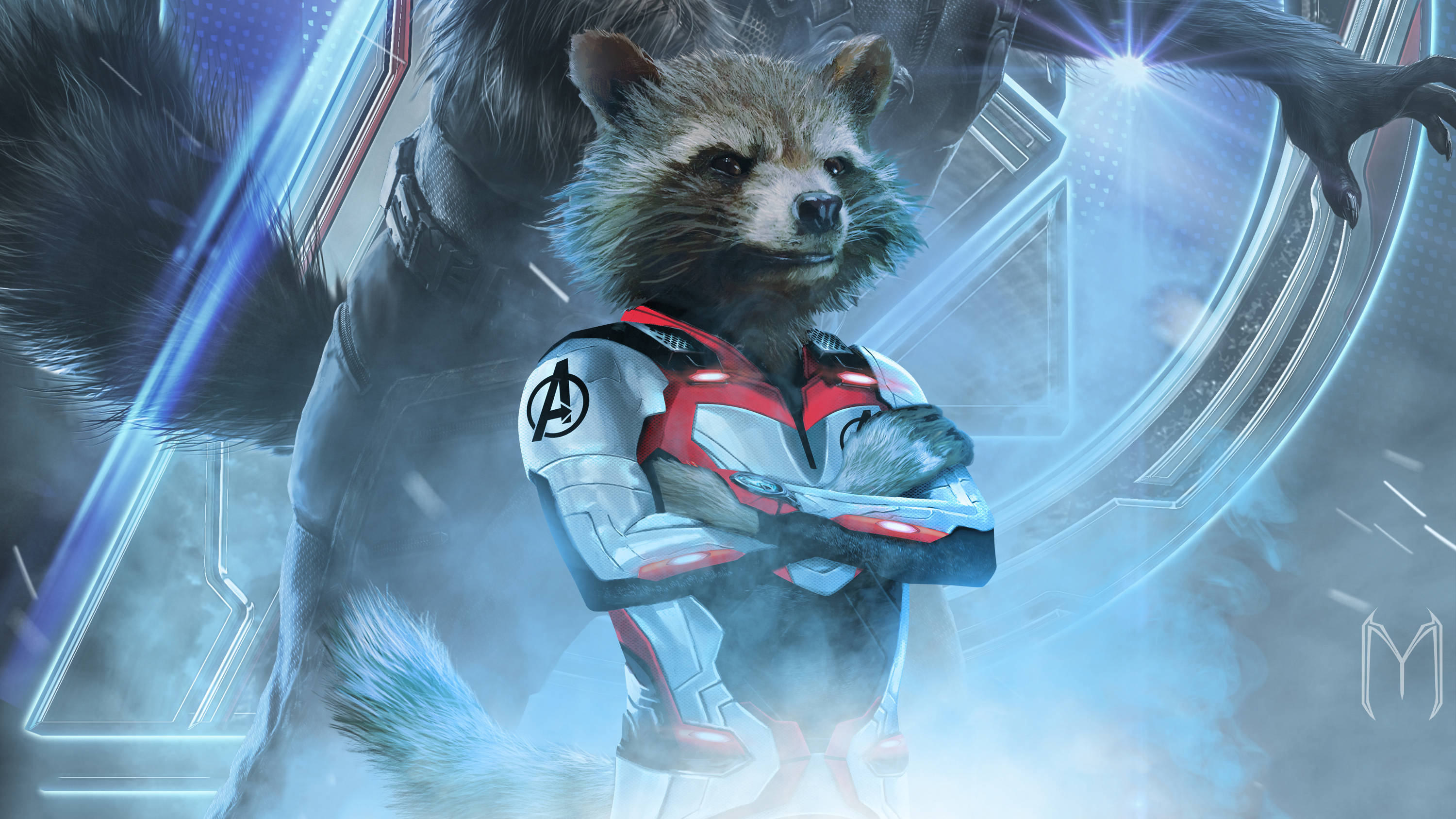 Rocket puvussa 4K Marvel iPhone Taustakuvat