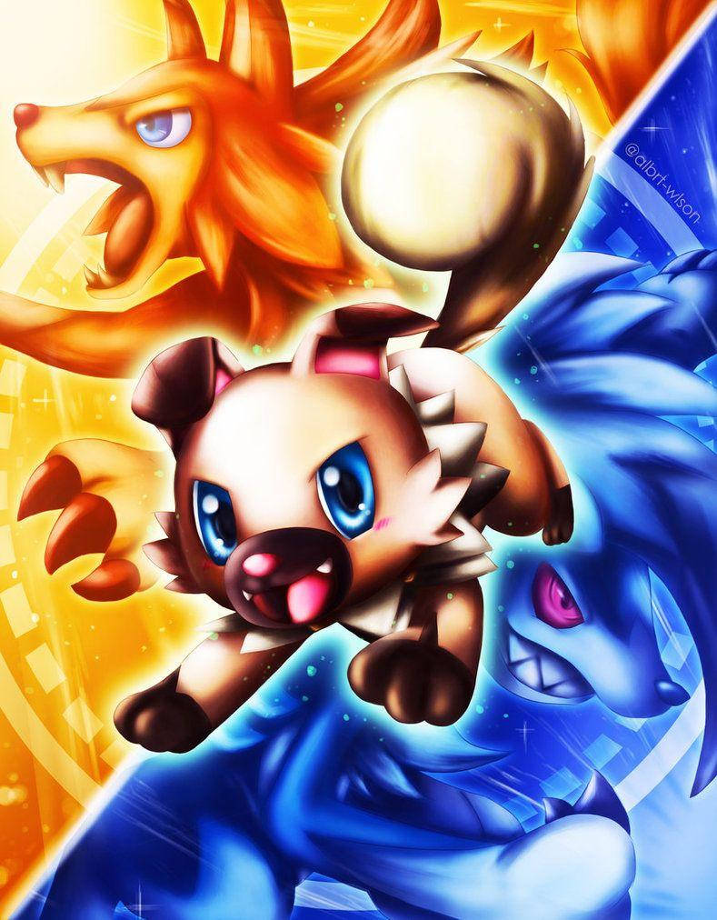 Rockruff kehitysmuotoineen Taustakuvat