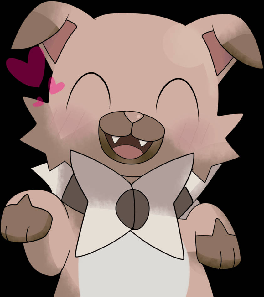 Rockruff Onnellinen Punastelu Taustakuvat
