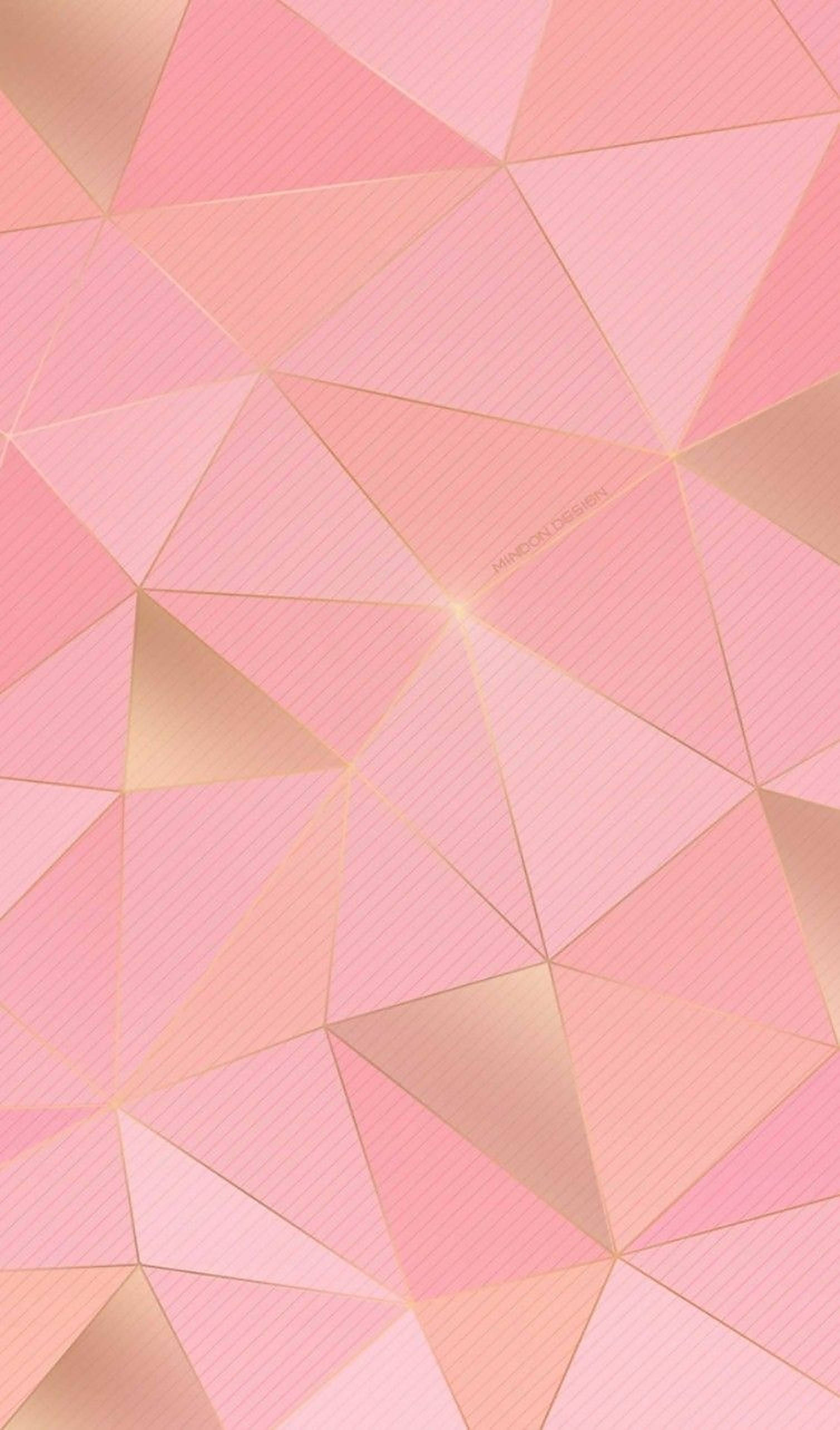 Rose Gold -esteettinen geometrinen kuvio Taustakuvat