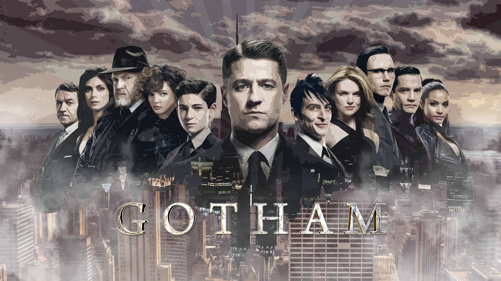 Ruskea esteettinen 4K Gotham Ensemble