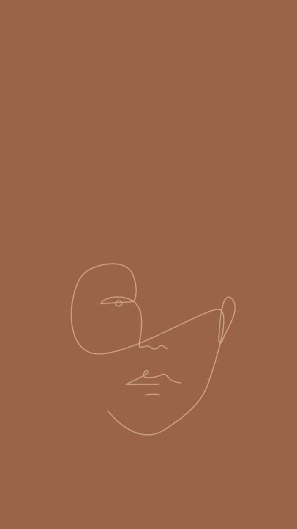 Ruskea minimalistinen