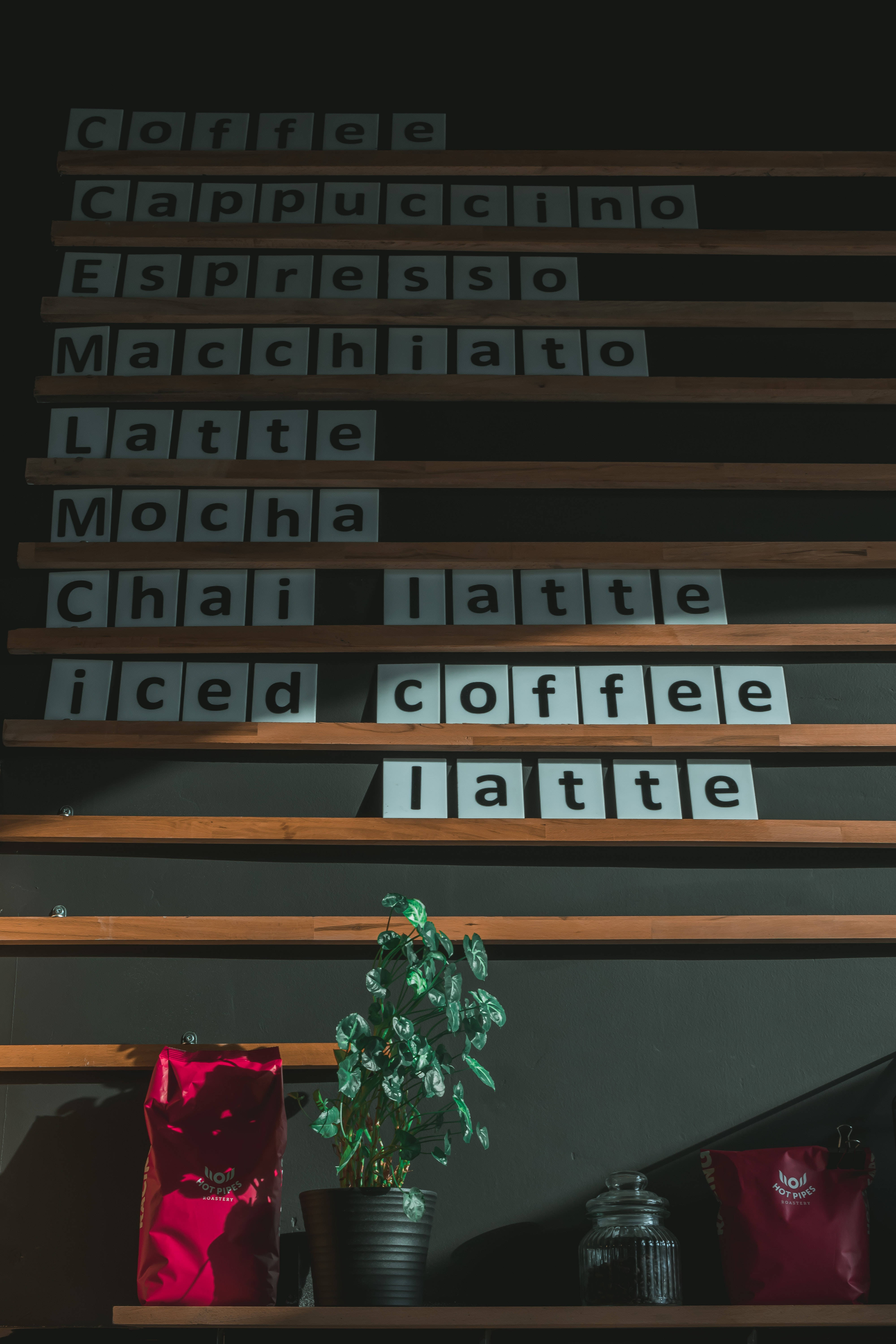 Rustic kahvilan menu seinällä Taustakuvat