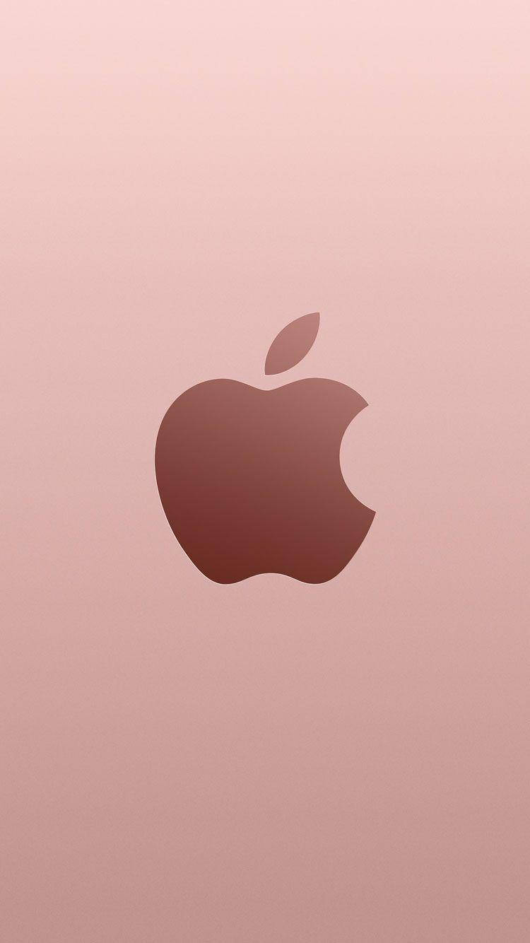 Ruusukultainen Applen logo iPhone SE Taustakuvat