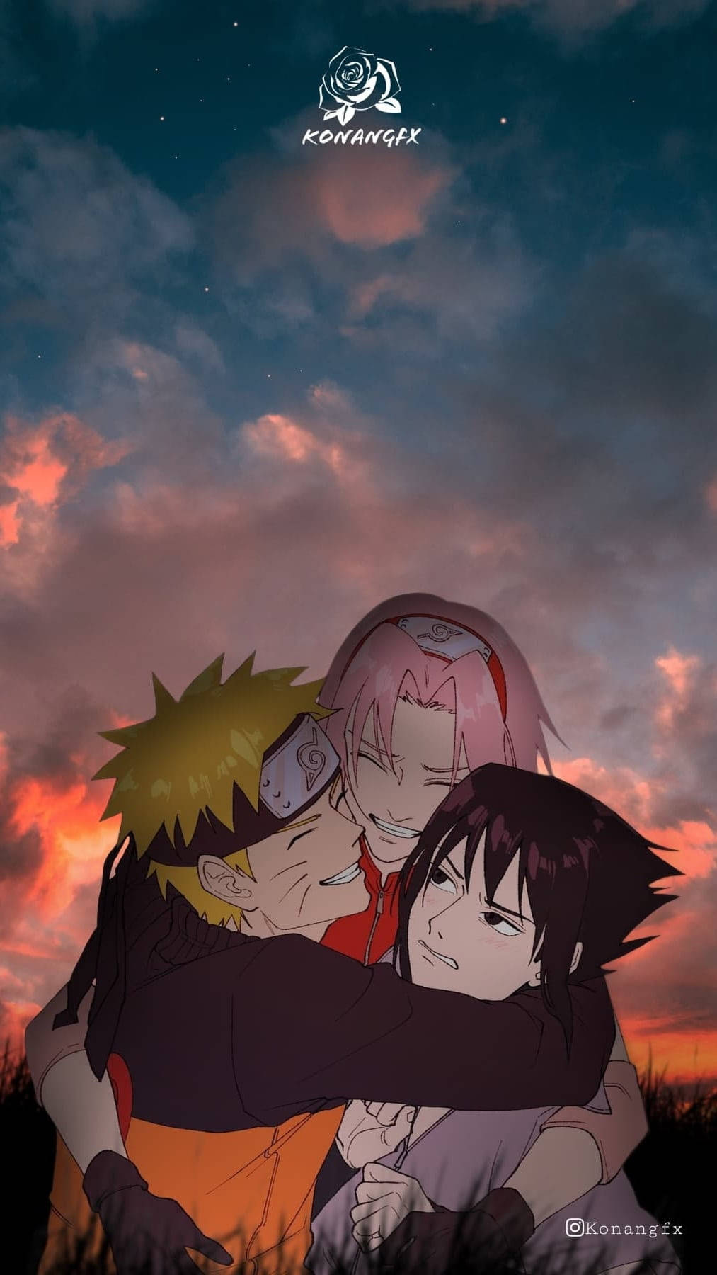 Ryhmähali Tiimi 7 Naruto iPhone Taustakuvat