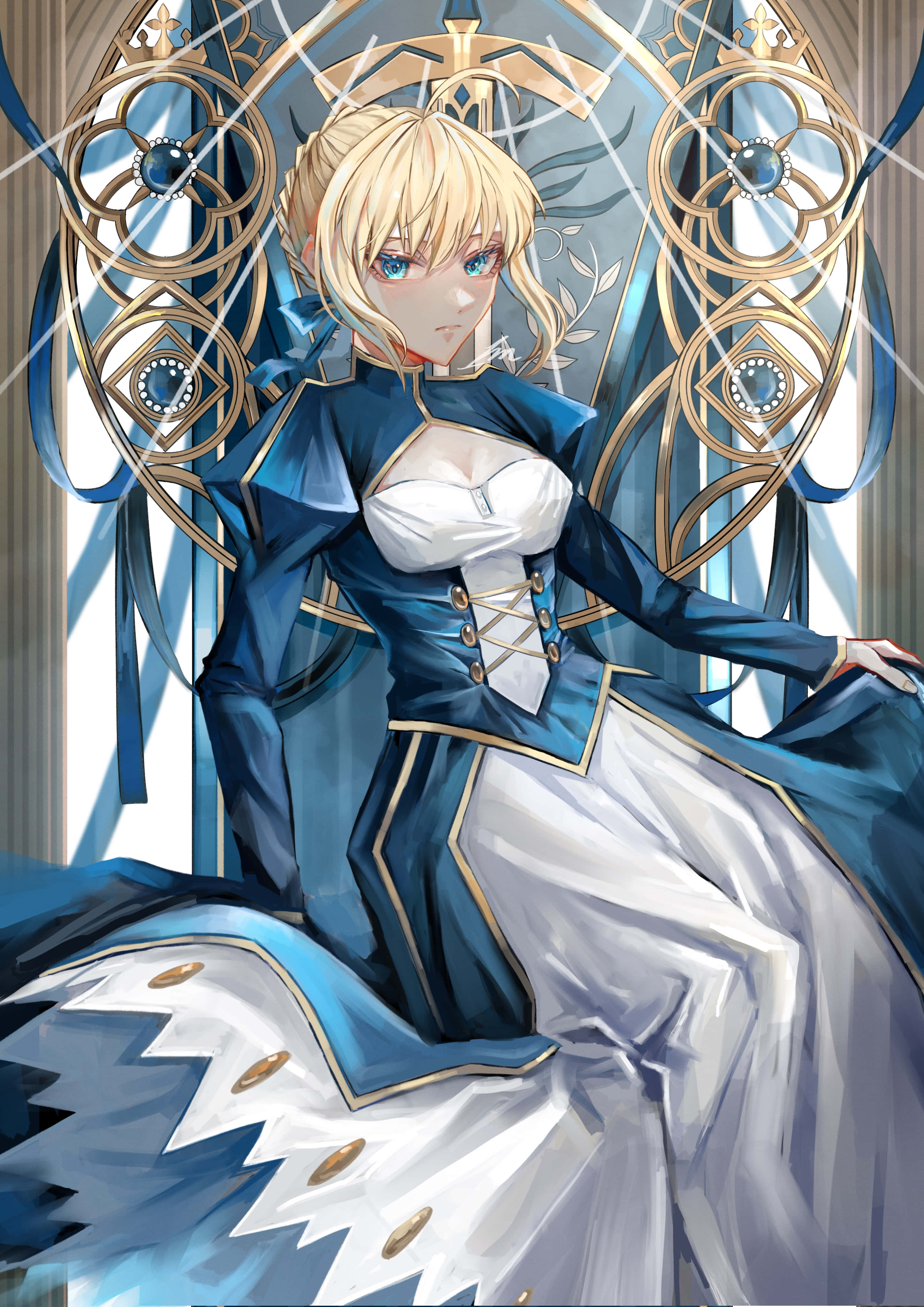 Saber Fate Stay Night Teräsvaltaistuimella Taustakuvat