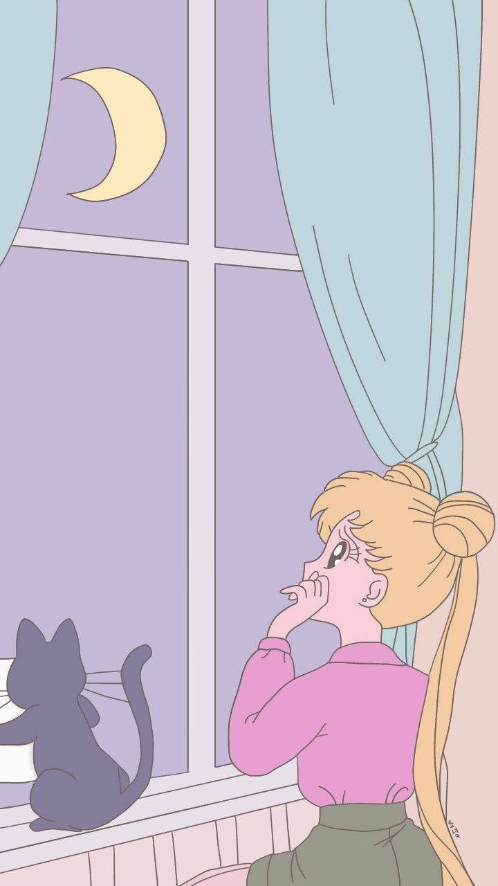 Sailor Moon pehmeä estetiikka Taustakuvat