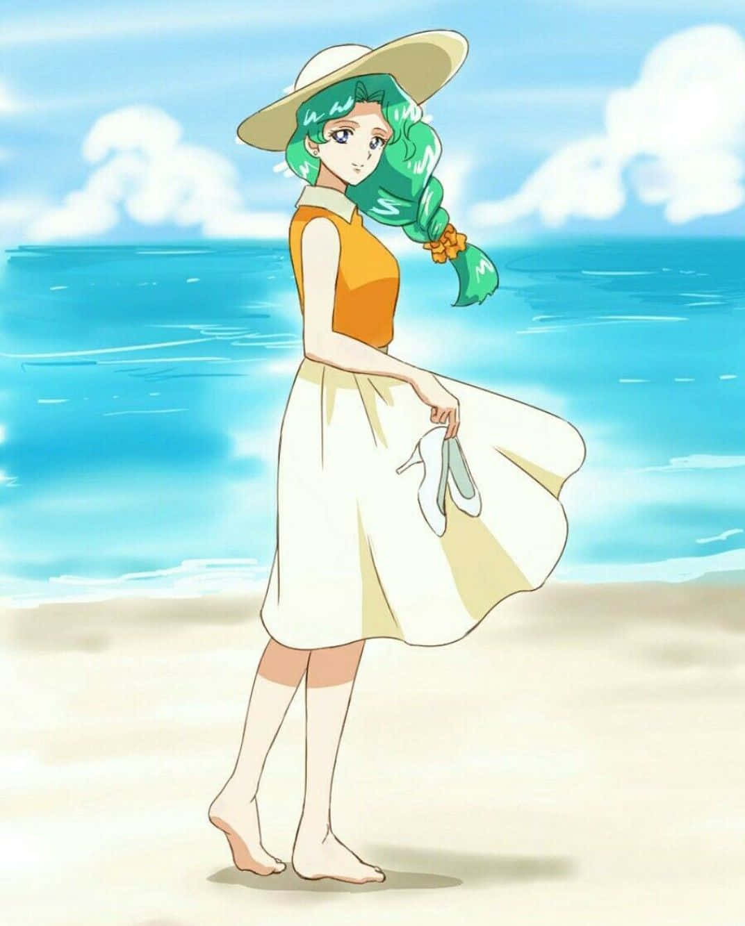 Sailor Neptune täydessä taisteluvarustuksessa Taustakuvat