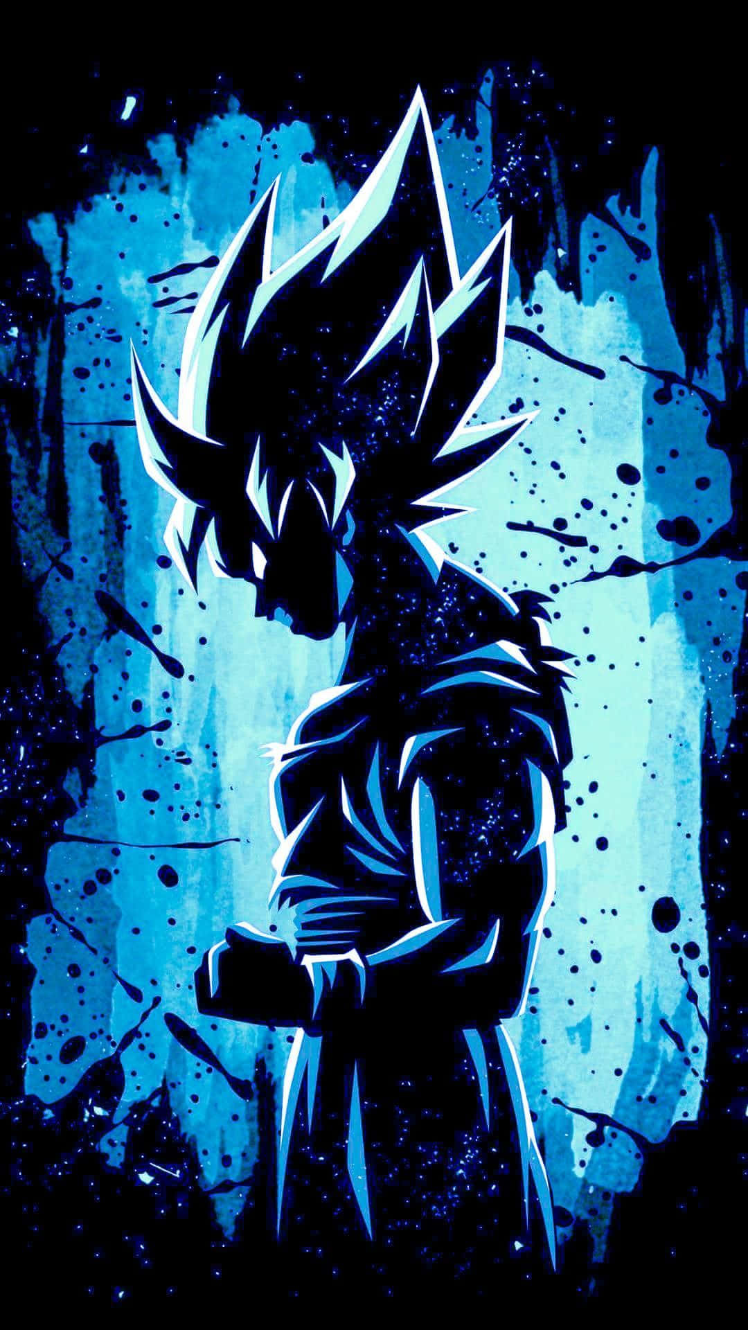 Sairas anime Goku Dragon Ball Z sininen estetiikka Taustakuvat