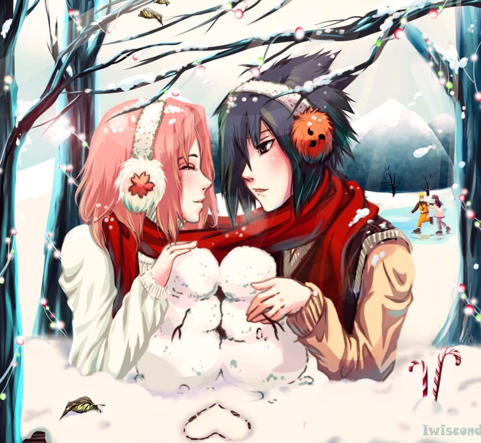 Sakura ja Sasuke joulupari kuva Taustakuvat