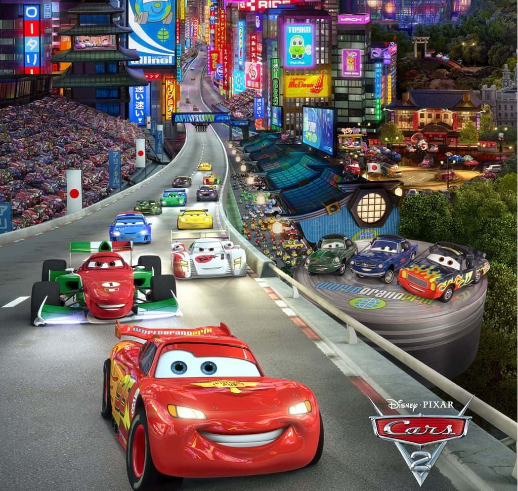 Salama McQueen ja Pöly-Masa kohtaavat uudelleen Disney Pixarin Autot 2 -elokuvassa Taustakuvat