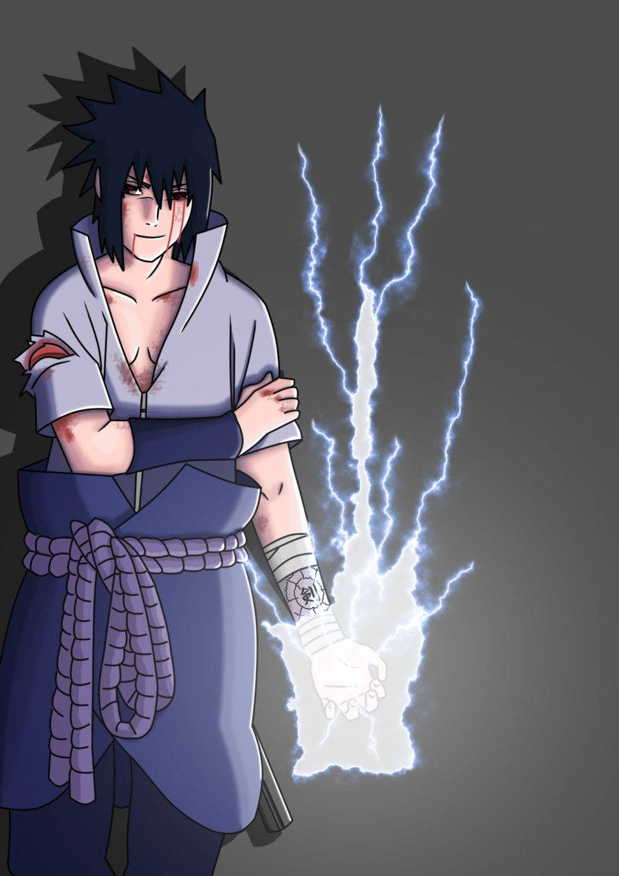 Salaman nopea Chidori-käsijutsu Sasuke Uchihalta Taustakuvat