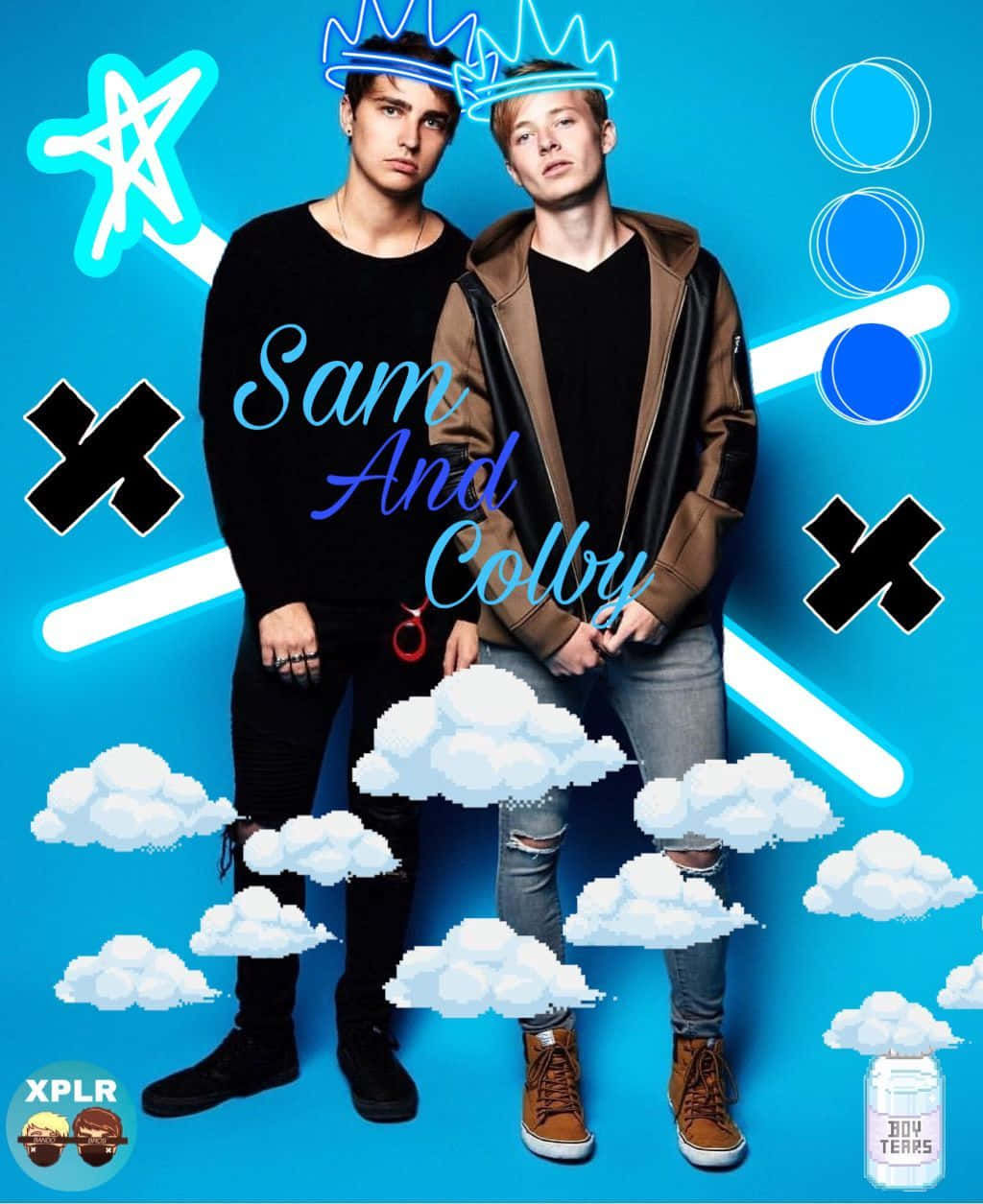 Sam ja Colby siniset pilvet Taustakuvat