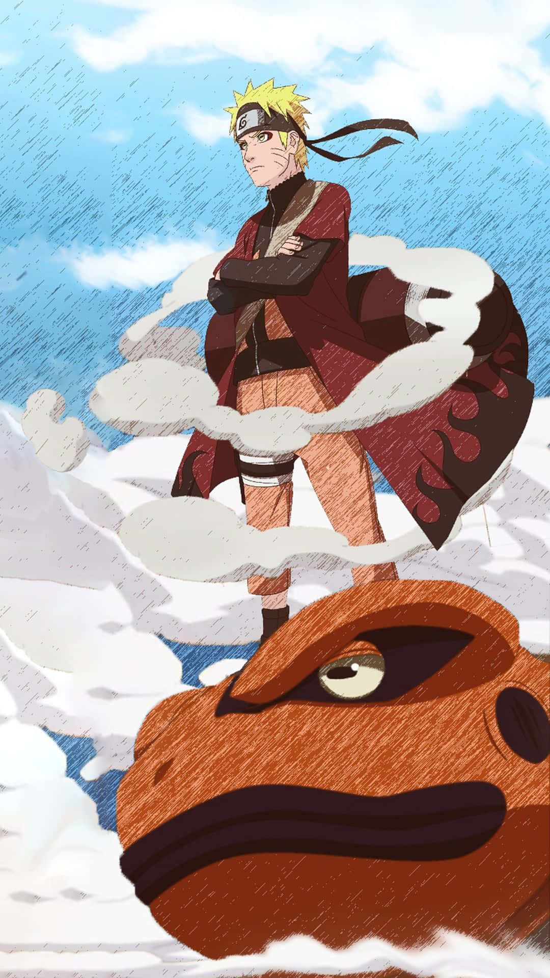 Sammakolla ratsastava Naruto esteettinen puhelimen taustakuva Taustakuvat