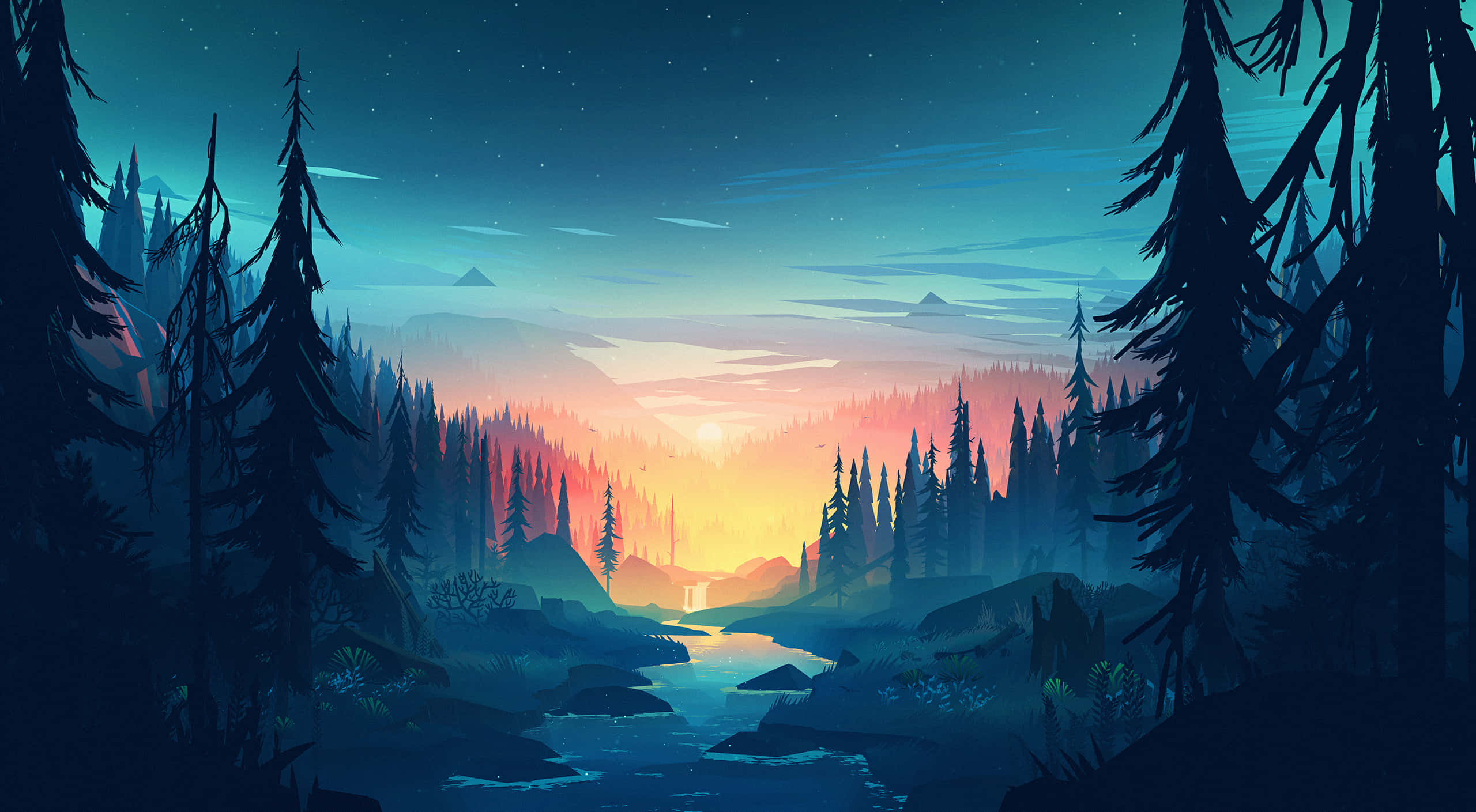 Samsung Dex lämpimällä auringonlaskulla Taustakuvat
