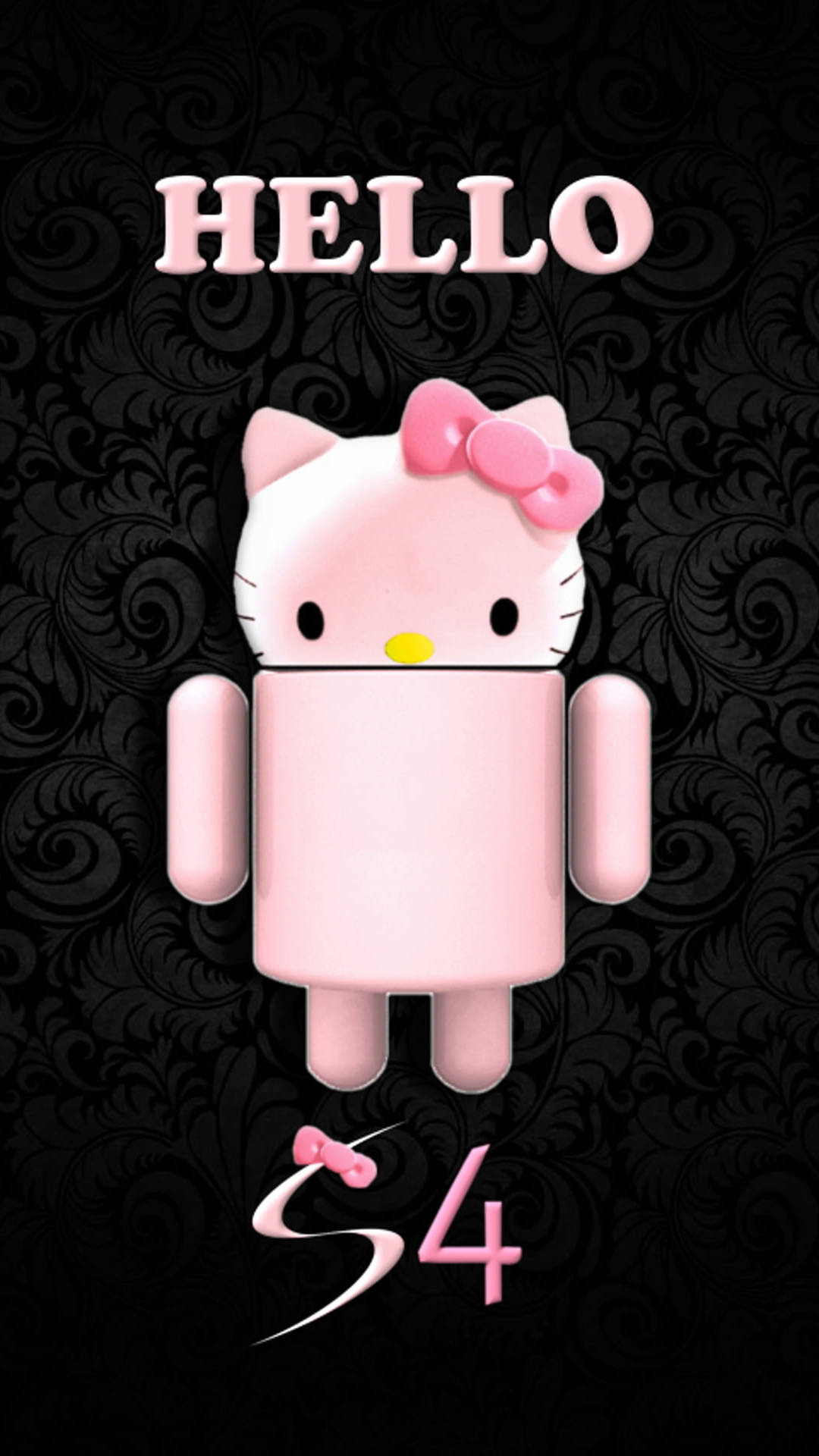 Samsung Galaxy S4 Musta Hello Kitty Taustakuvat