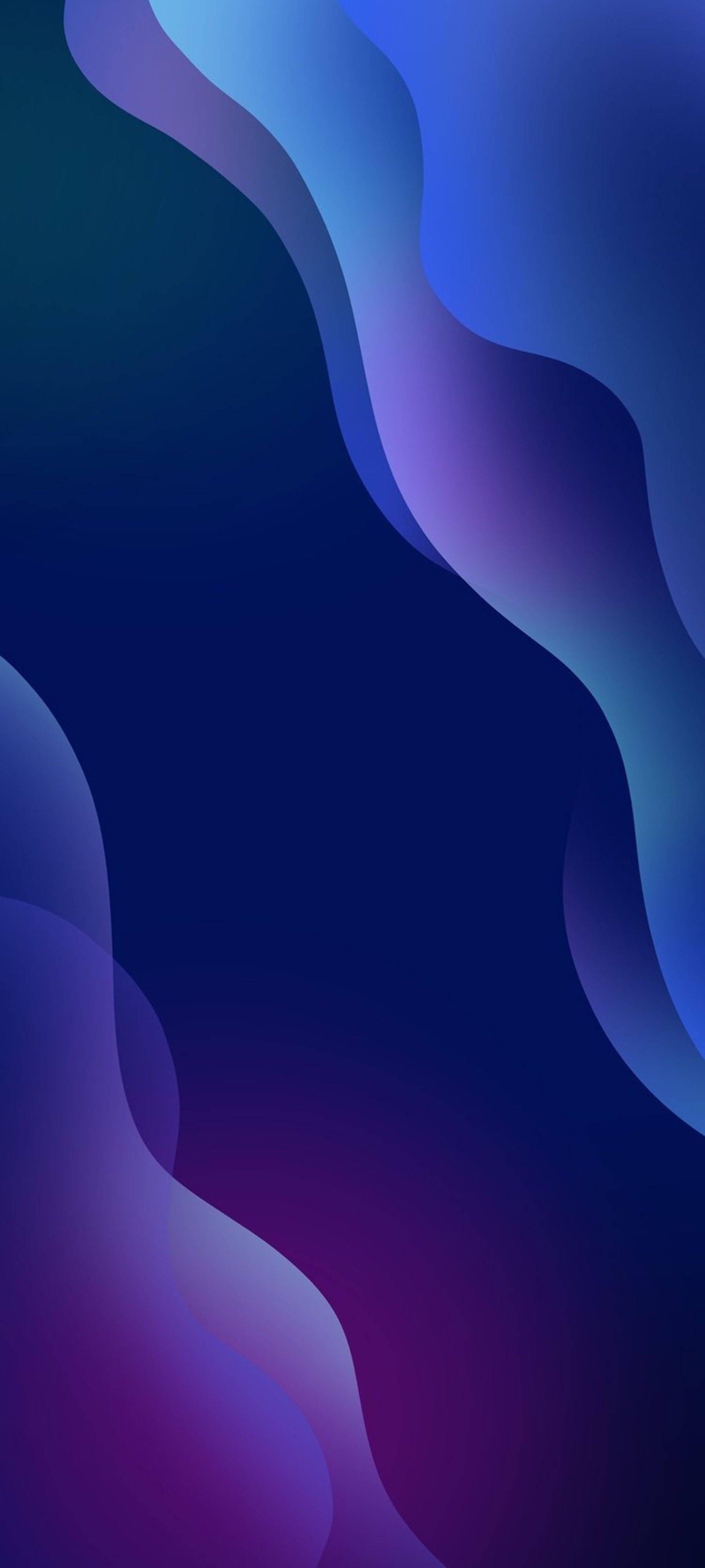 Samsung Galaxy S22 purppuran siniset aallot Taustakuvat