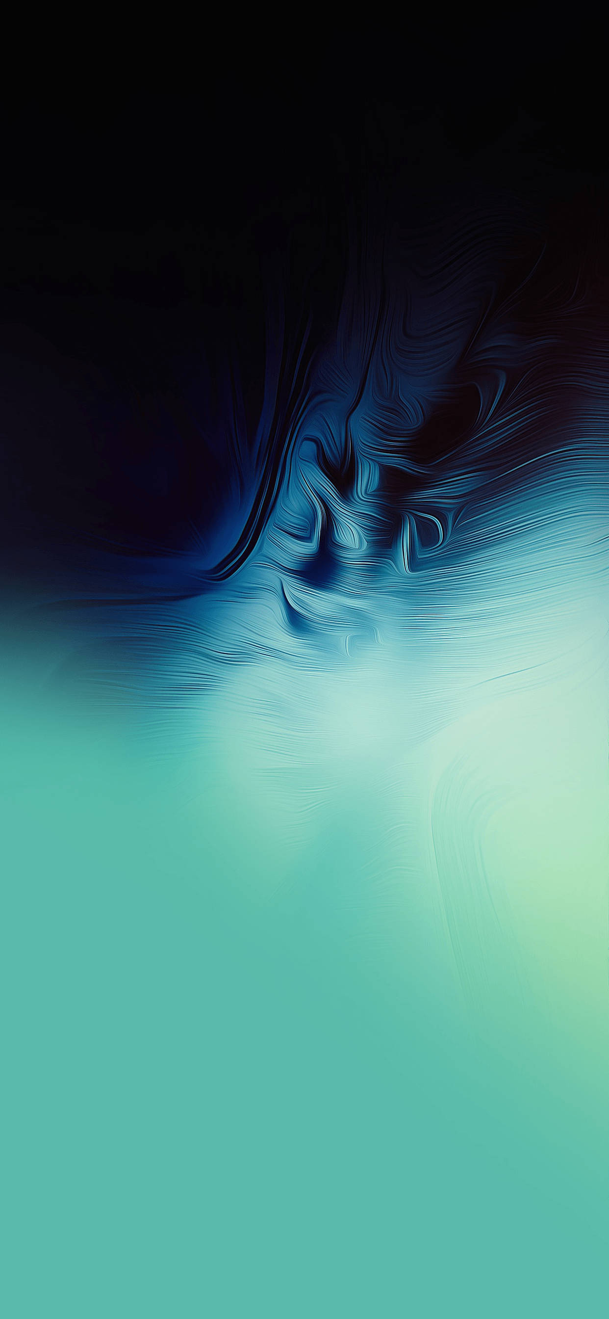 Samsung Mobile Teal Ja Mustat Aallot Taustakuvat
