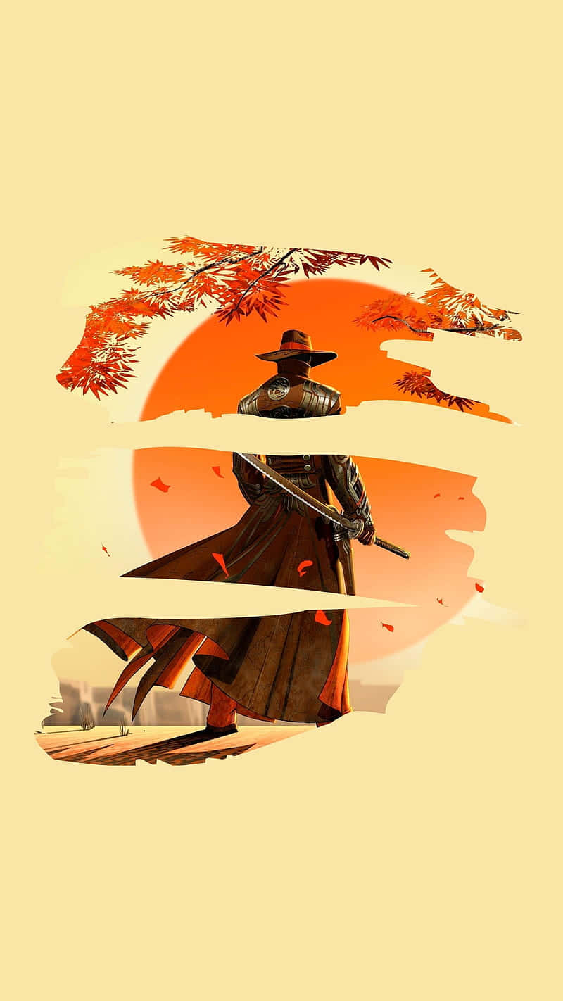 Samurai Cowboy Estetiikka Anime Auringonlasku Taustakuvat
