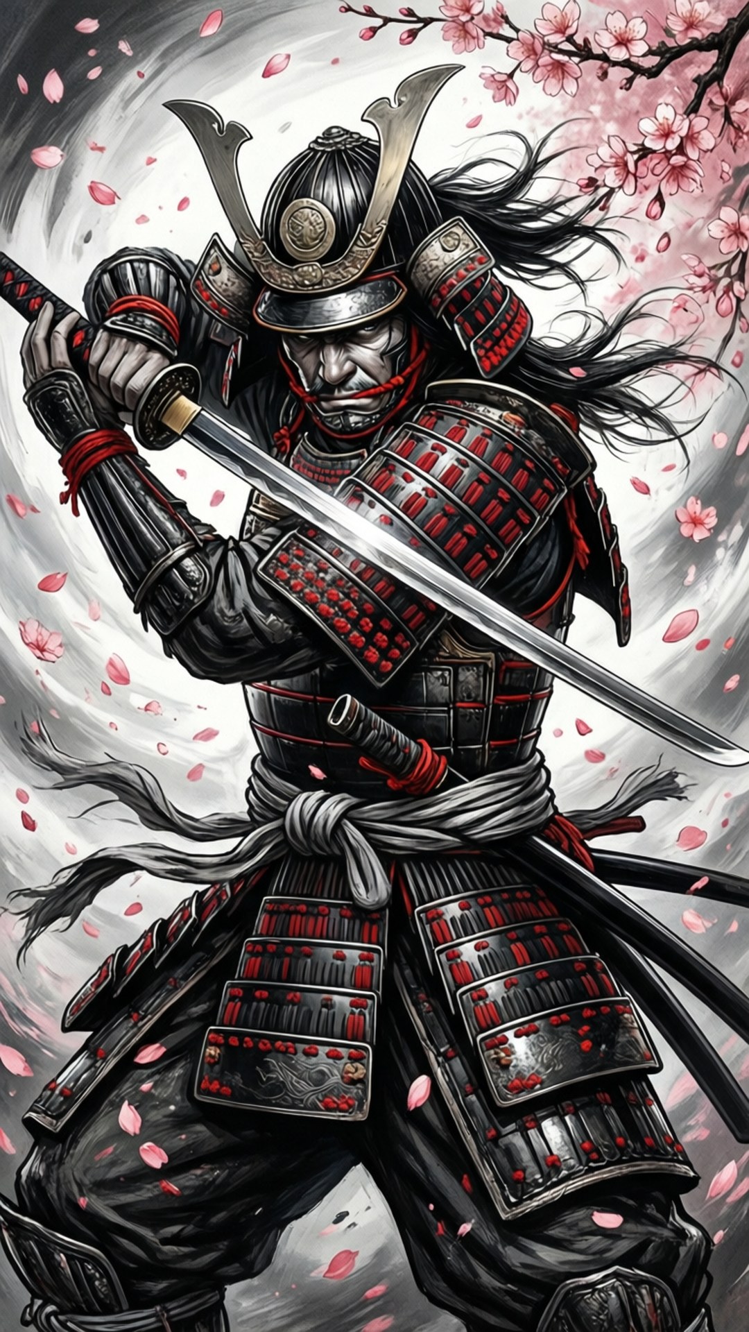 Samurai kukassa Taustakuvat