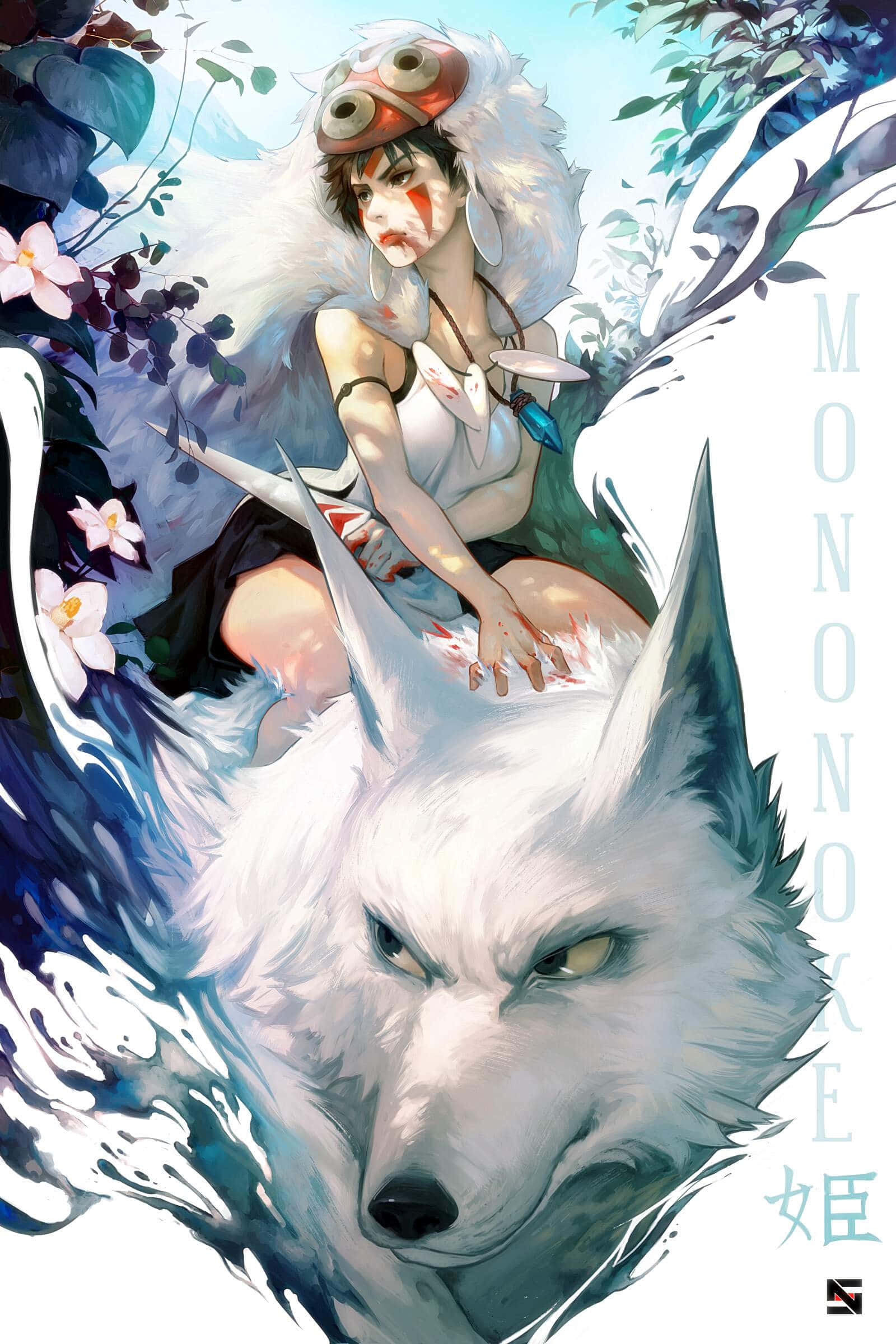 San elokuvasta Prinsessa Mononoke Taustakuvat