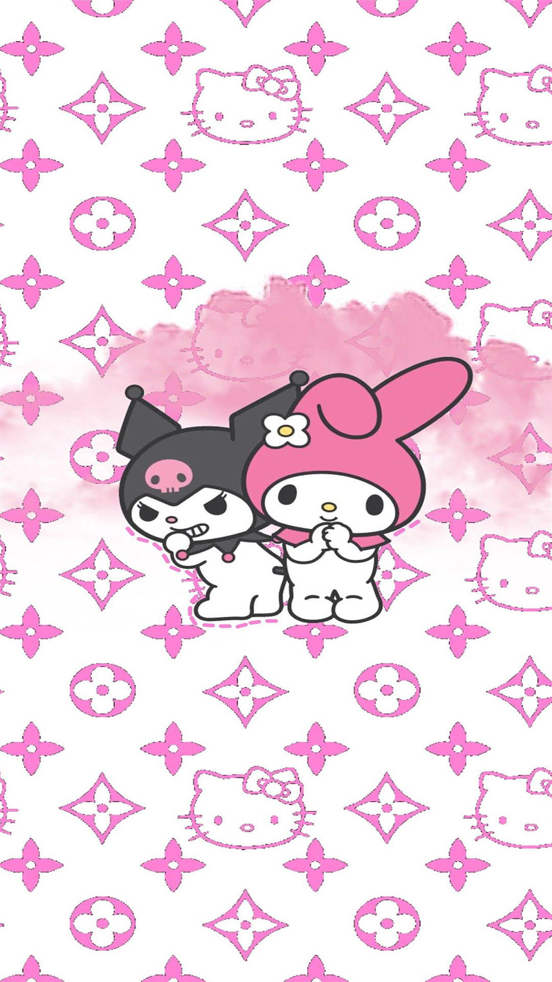 Sanrio-hahmot ja Louis Vuitton -puhelin Taustakuvat