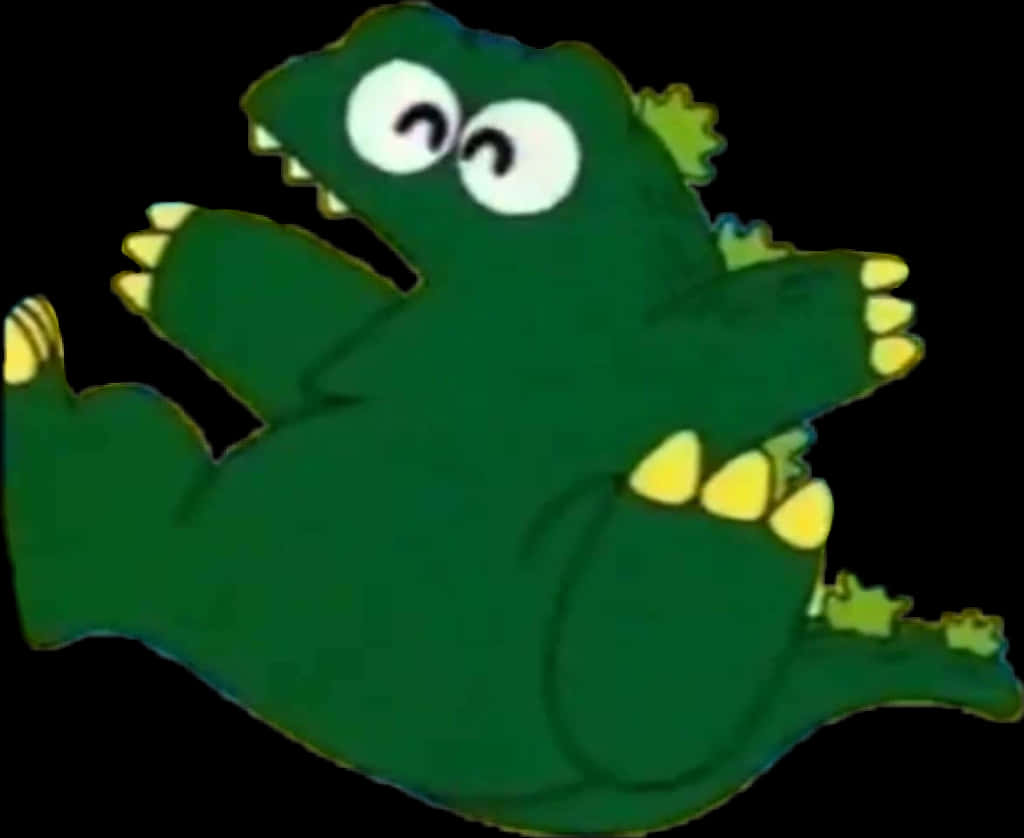 Sarjakuvamainen Godzilla-parodia Taustakuvat