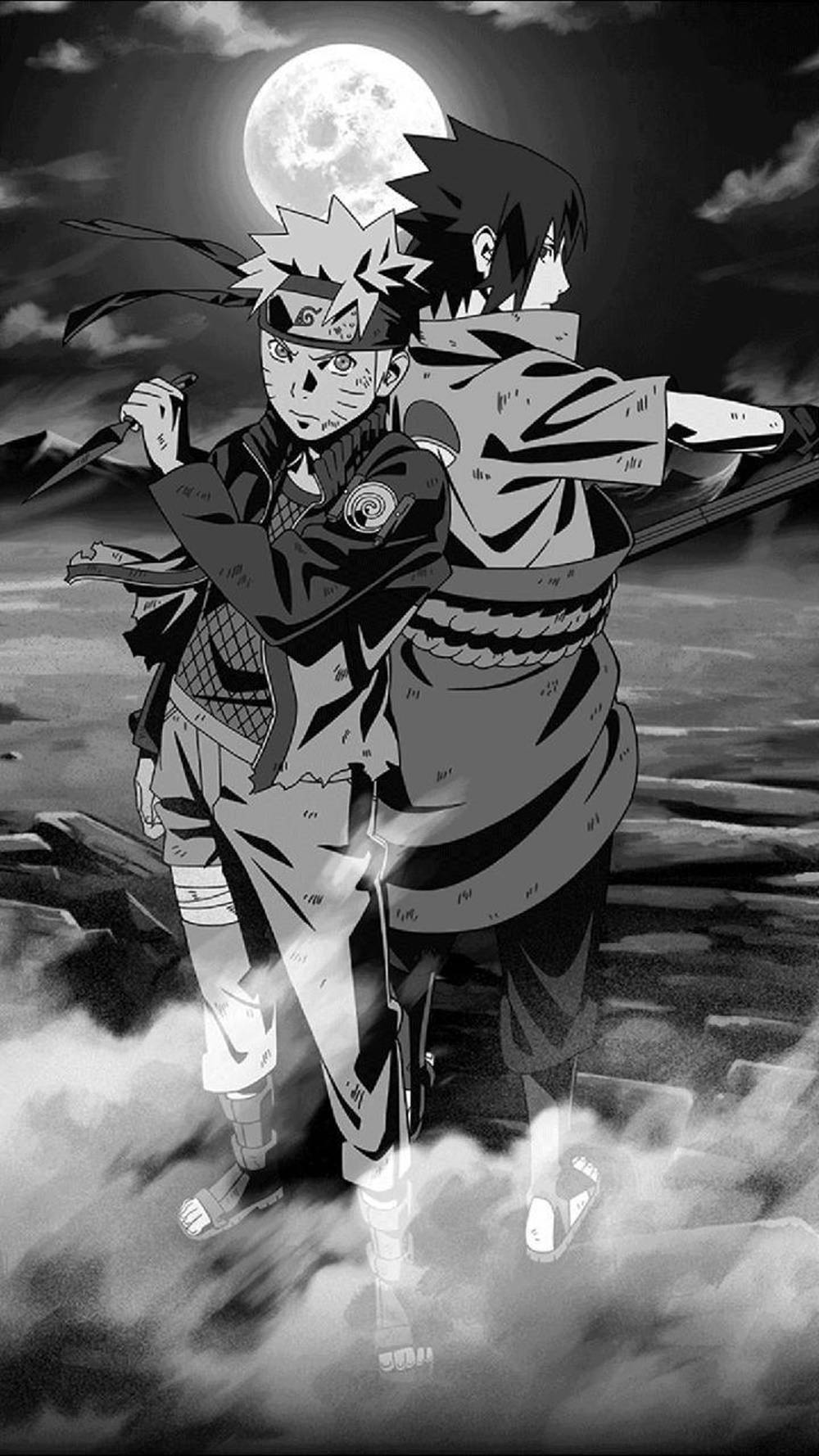 Sasuke ja Naruto selätysten musta Taustakuvat