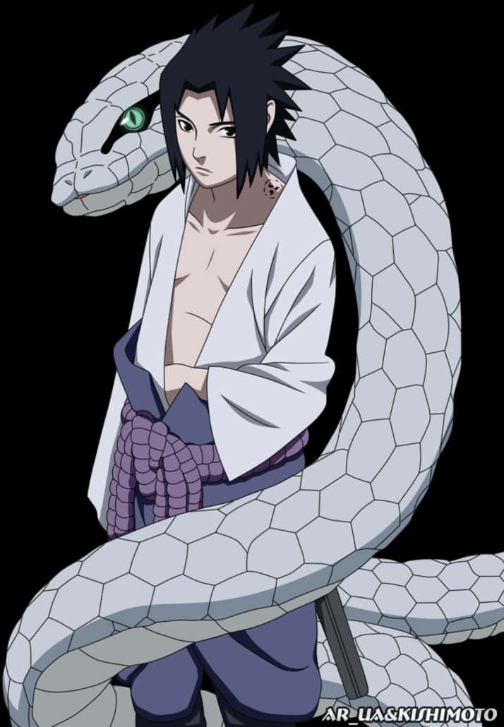 Sasuke jättiläiskäärmeen kanssa Taustakuvat
