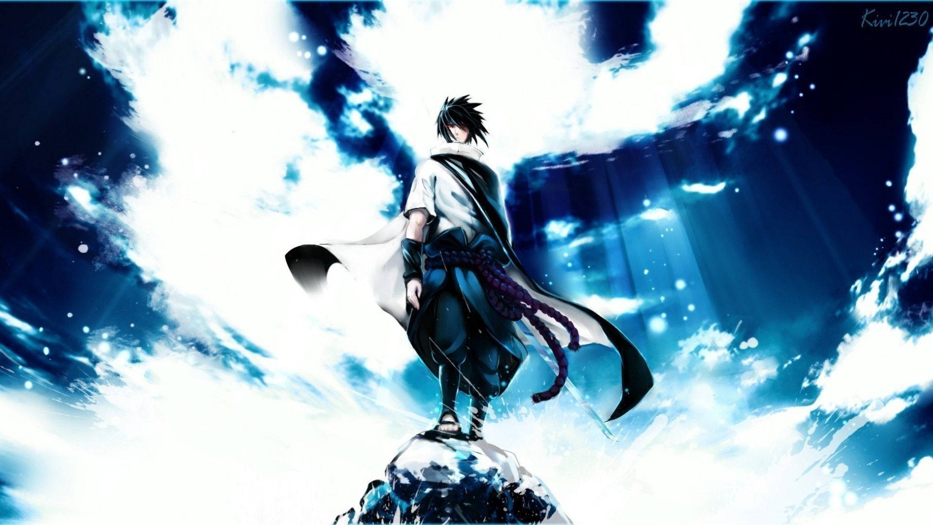 Sasuke päästää irti Lightning Chidorin Taustakuvat