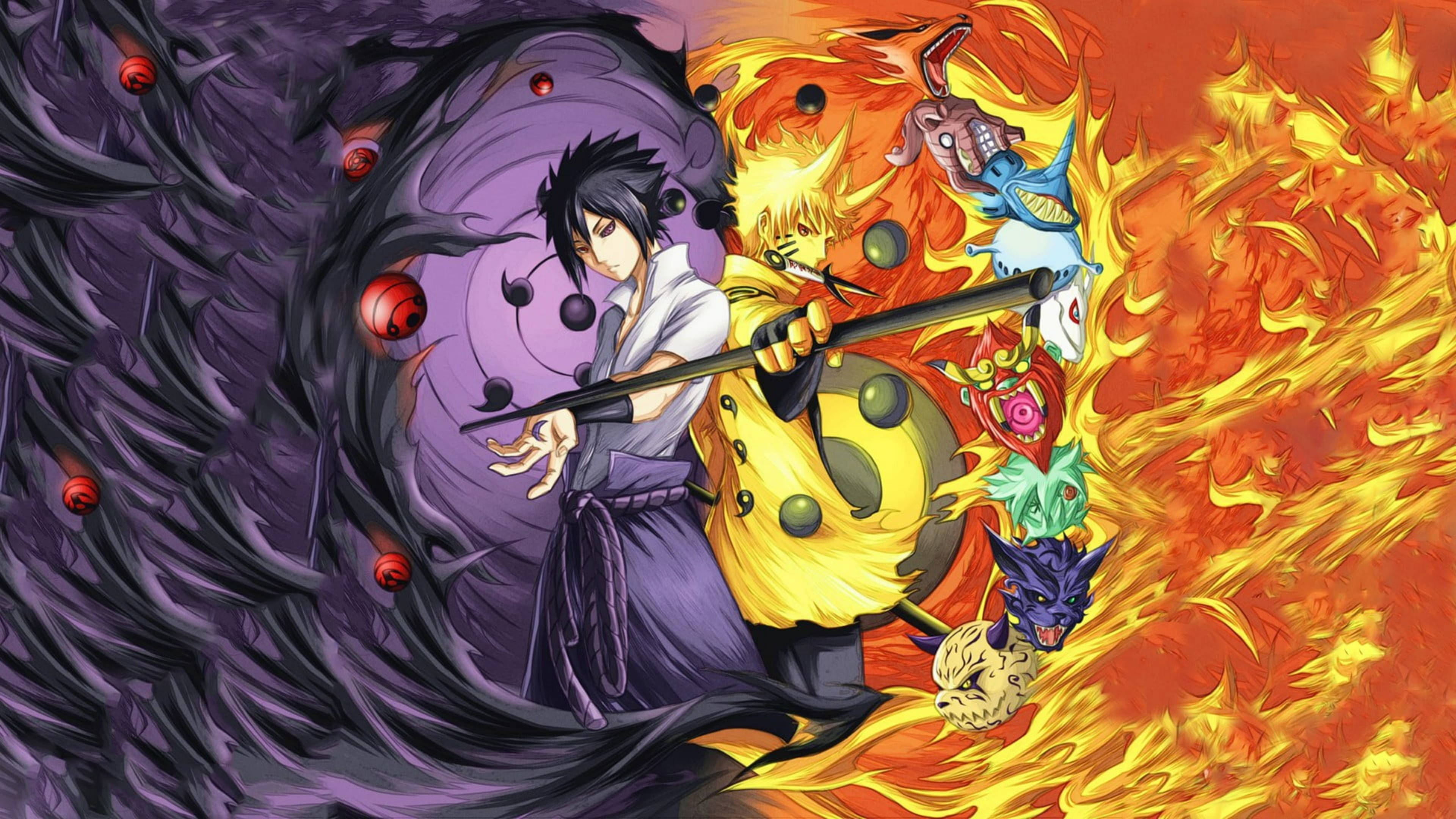 Sasuke Rinnegan Naruto Yhdeksänhäntäinen Taustakuvat