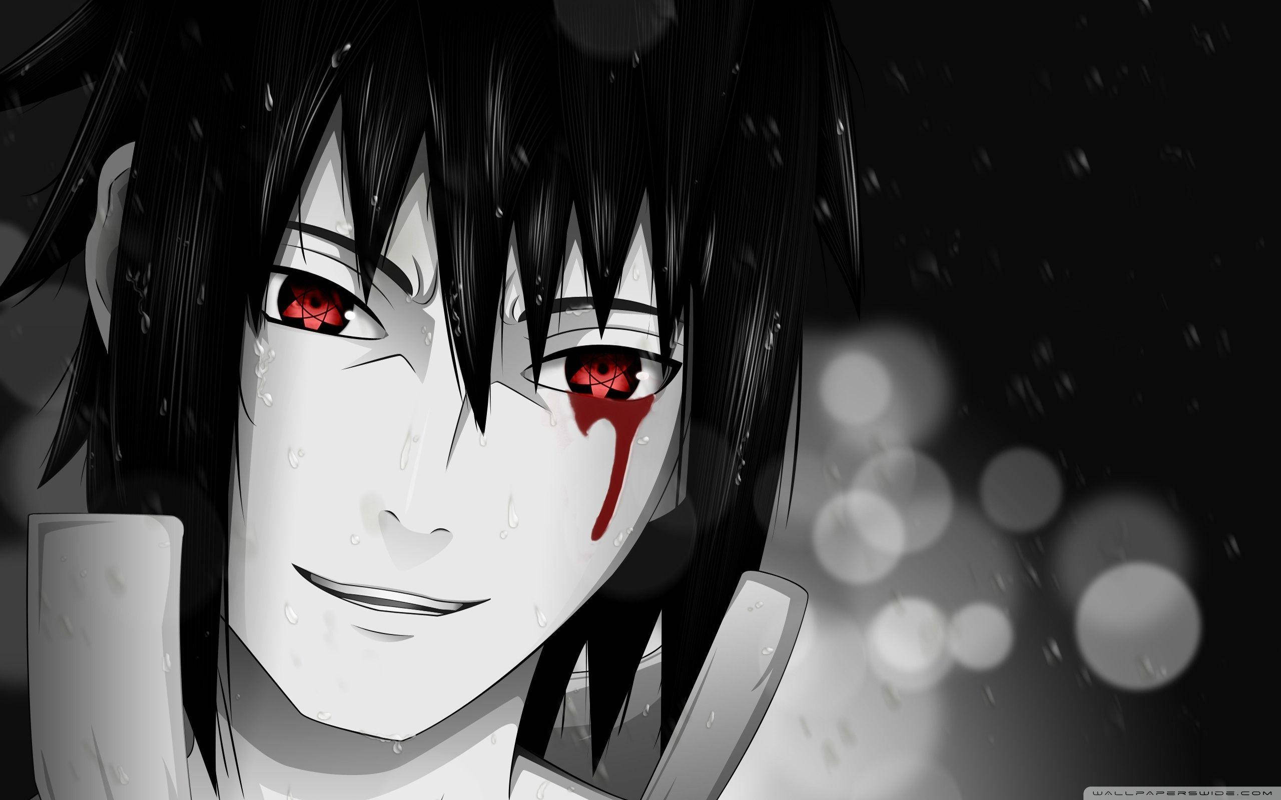 Sasuke Uchiha Anime Vuotavat Silmät Taustakuvat