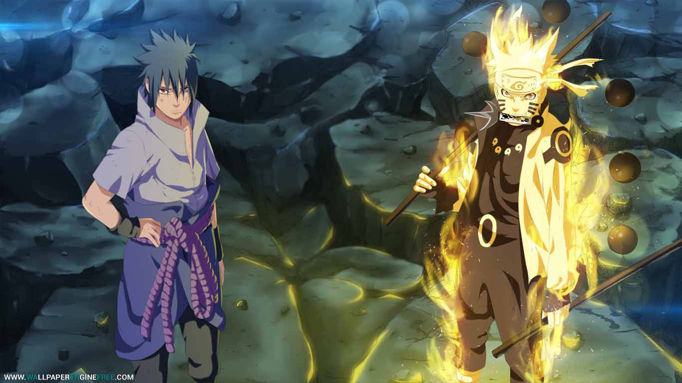 Sasuke ja Naruto Kuuden polun viisaustila taustakuva