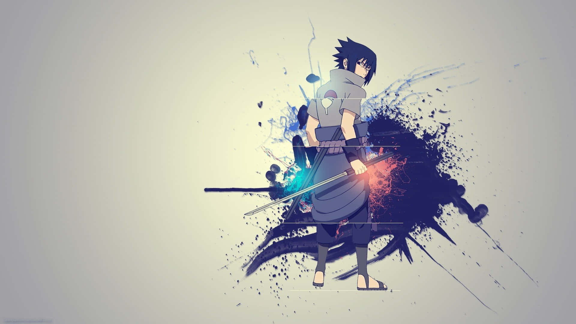Sasuke Uchiha valmiina taisteluun Sharinganillaan Taustakuvat