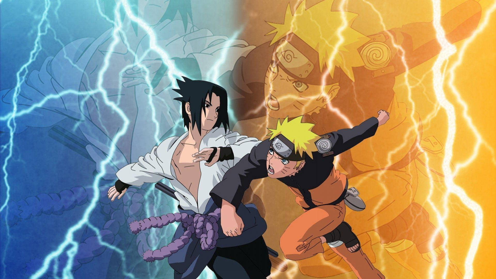 Sasuke vastaan Naruto -kannettavaillustraatio Taustakuvat