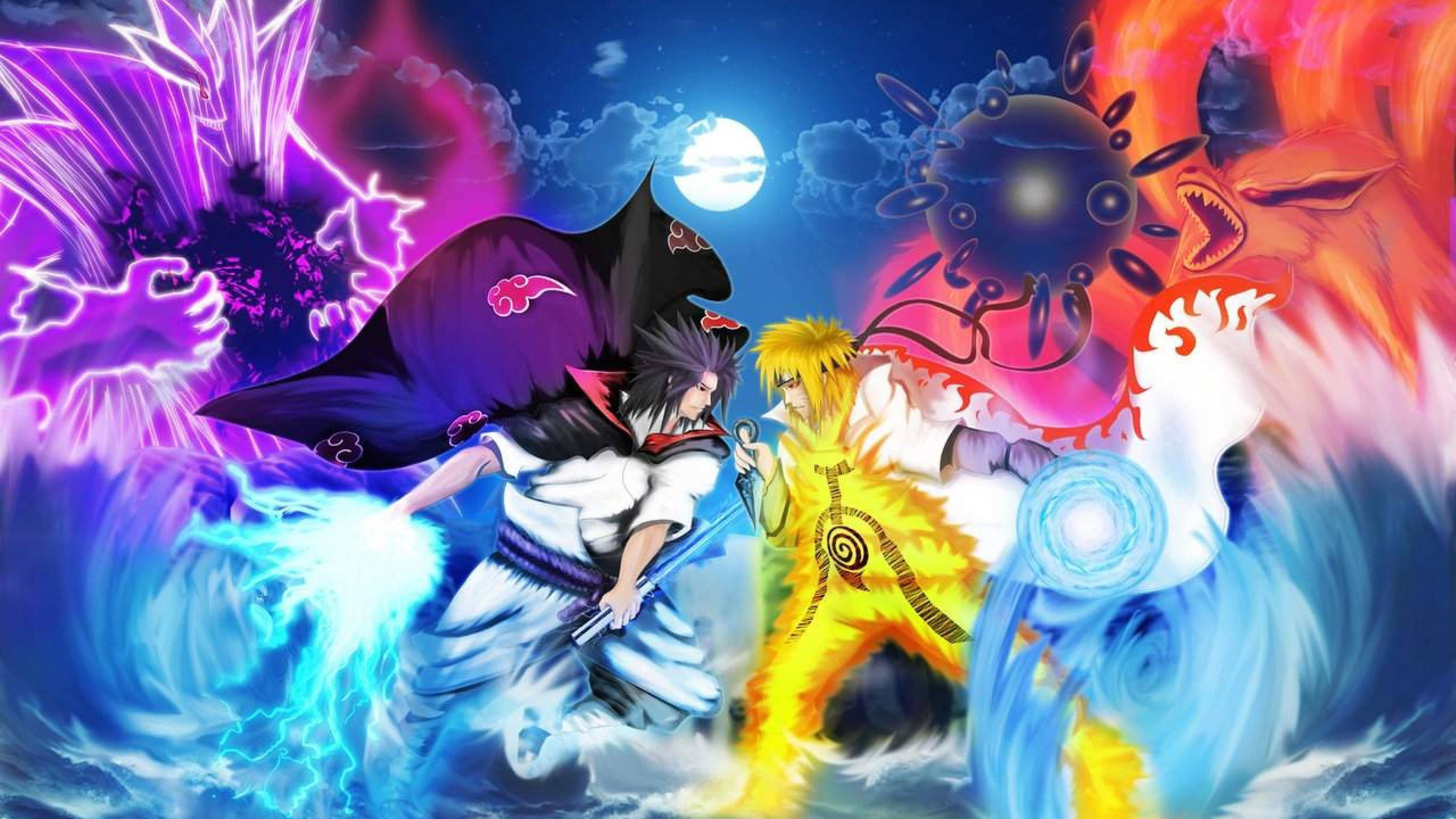 Sasuke vastaan Naruto 4K Taustakuvat