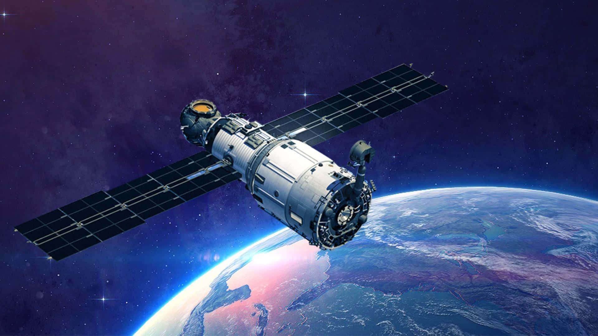 satelliitti lentää maan yllä Taustakuvat