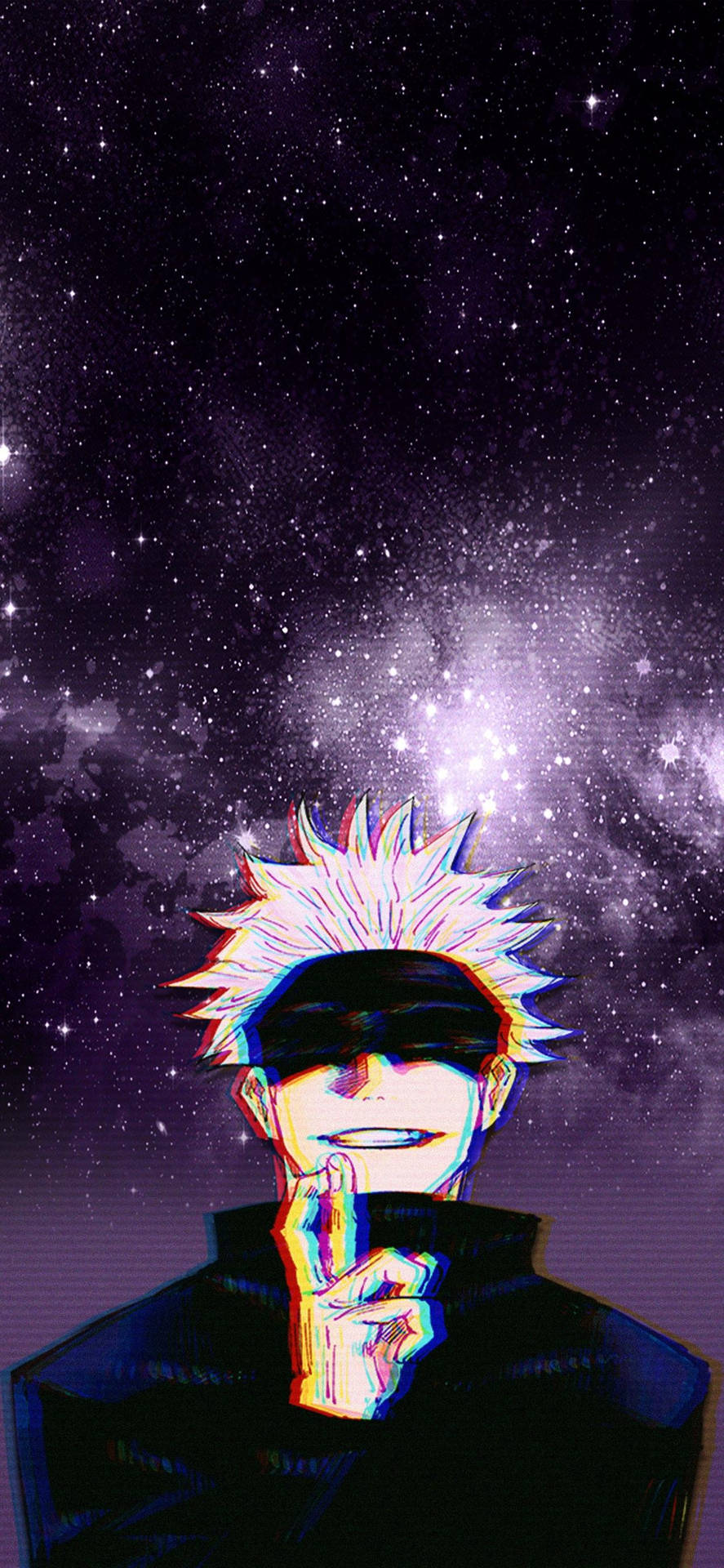 Satoru Gojon Jujutsu Kaisen infinite galaxy edit -taustakuva