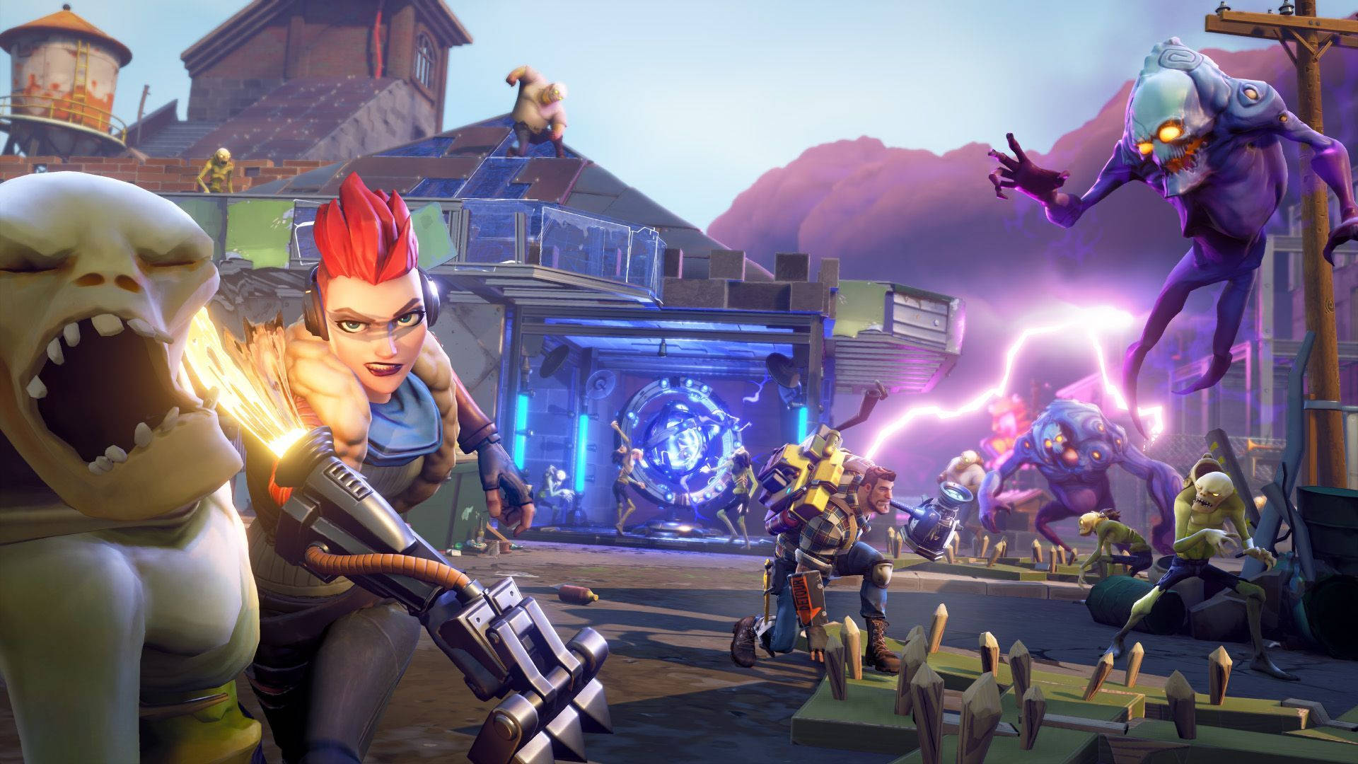 Save the world -tila Fortnitessa, pelaajat vastaan zombit HD-taustakuva