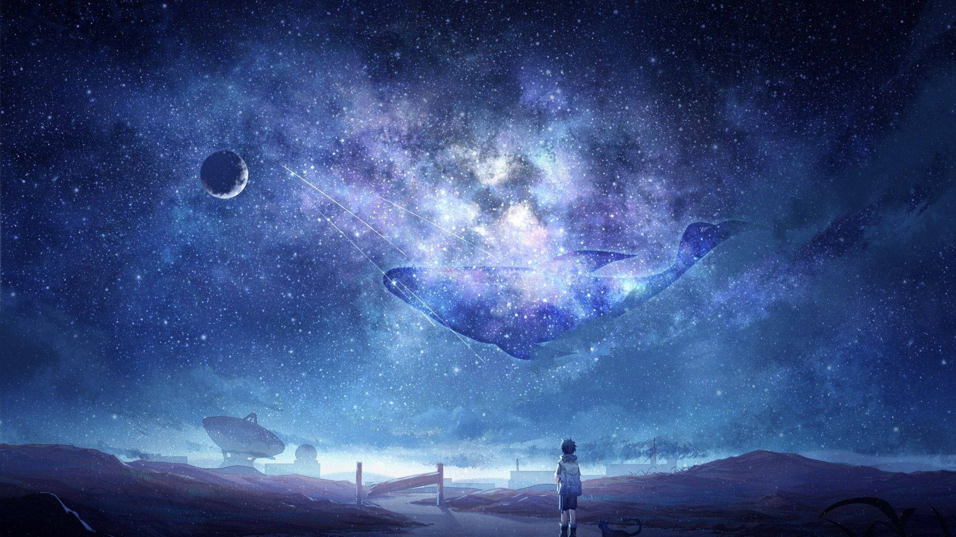 Sci-Fi Anime Yötaivas Taustakuvat